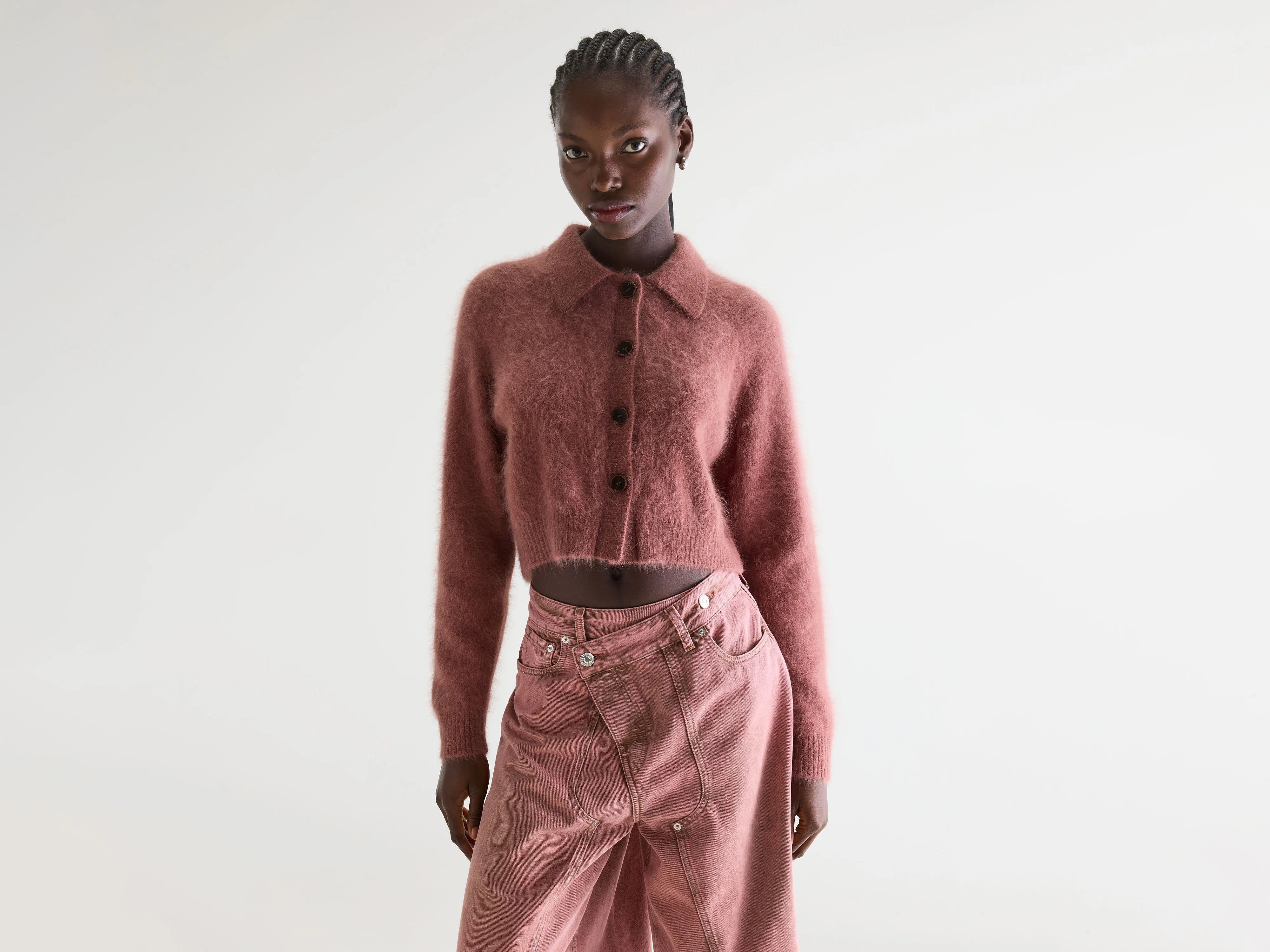 Datco cardigan van angoramix (261 / W / MAHOGANY)