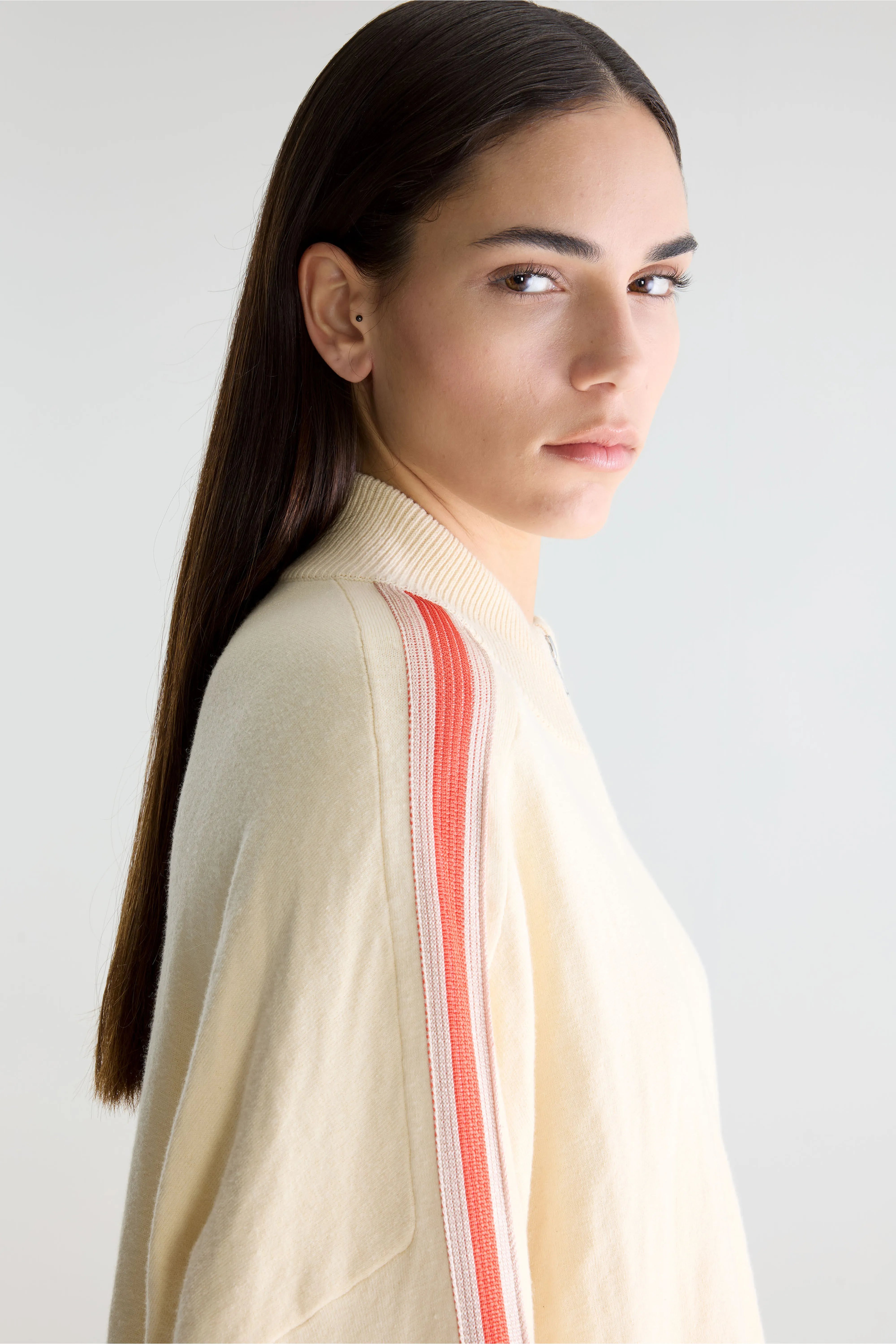 Cardigan Zippé Gerta - Brick / Milky way / Oyster Pour Femme | Bellerose