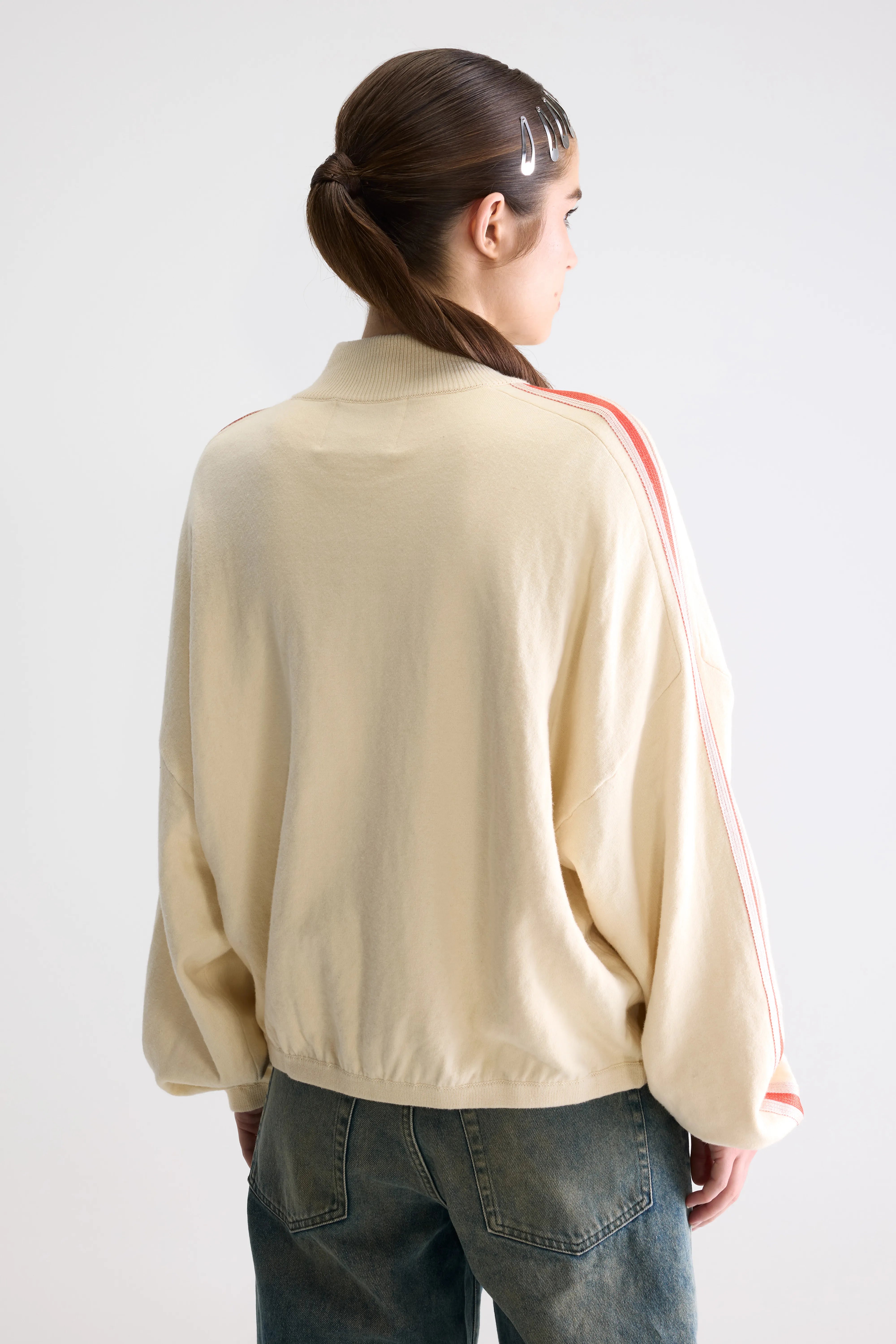 Gerta zip-up cardigan (261 / W / MILKY WAY)