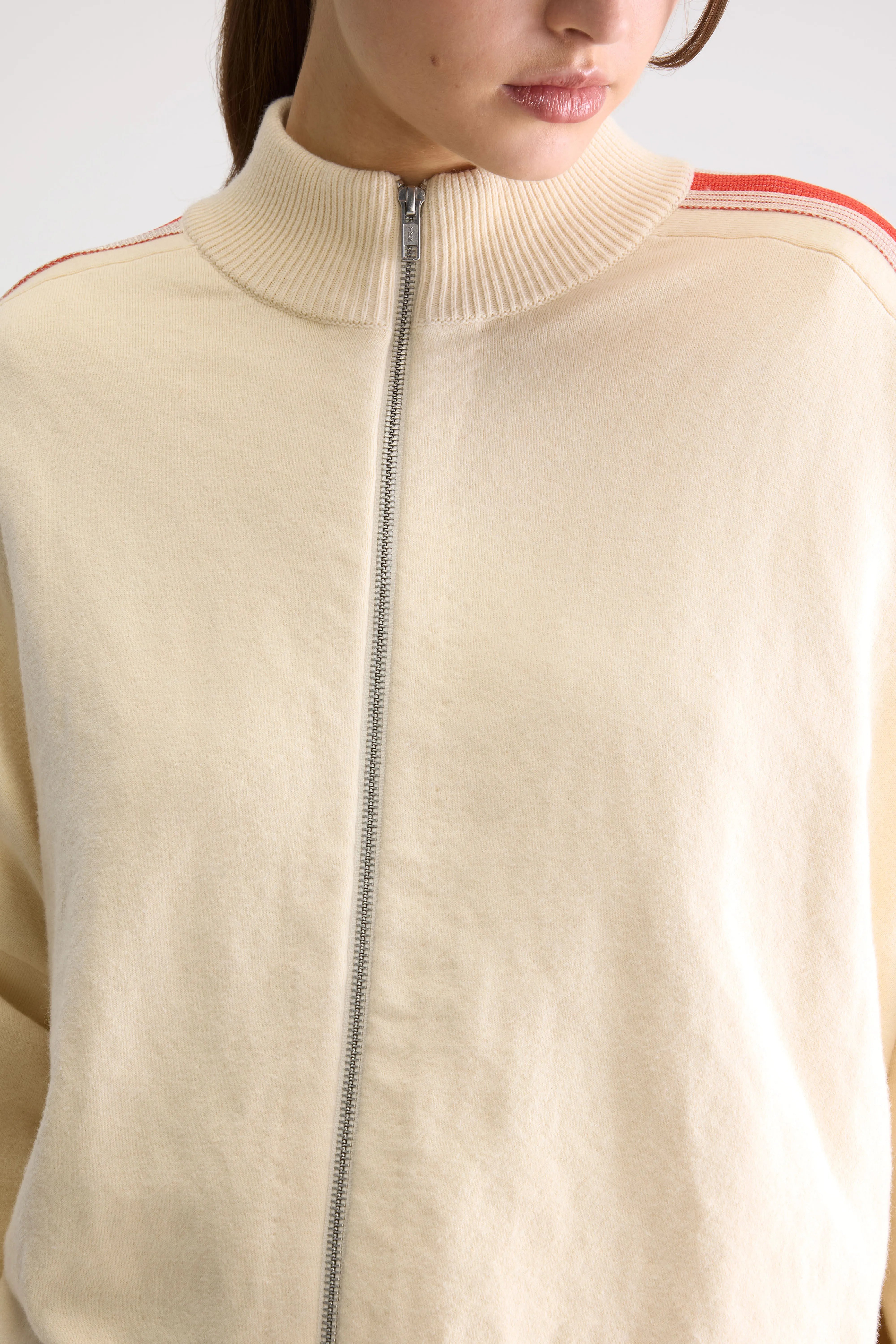 Gerta zip-up cardigan (261 / W / MILKY WAY)