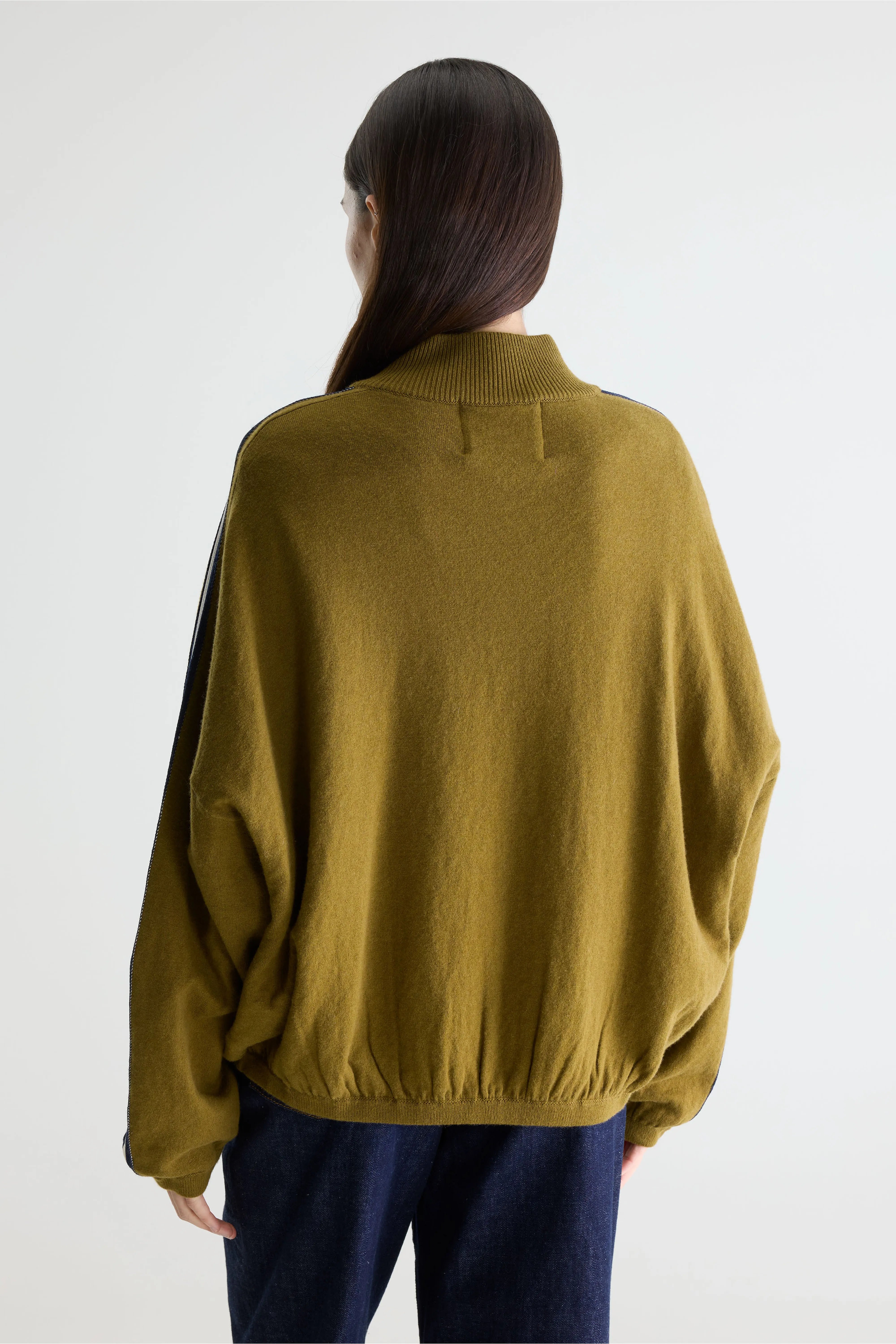Gerta Zip-up Cardigan - Kinako / Vetiver / Worker For Women | Bellerose