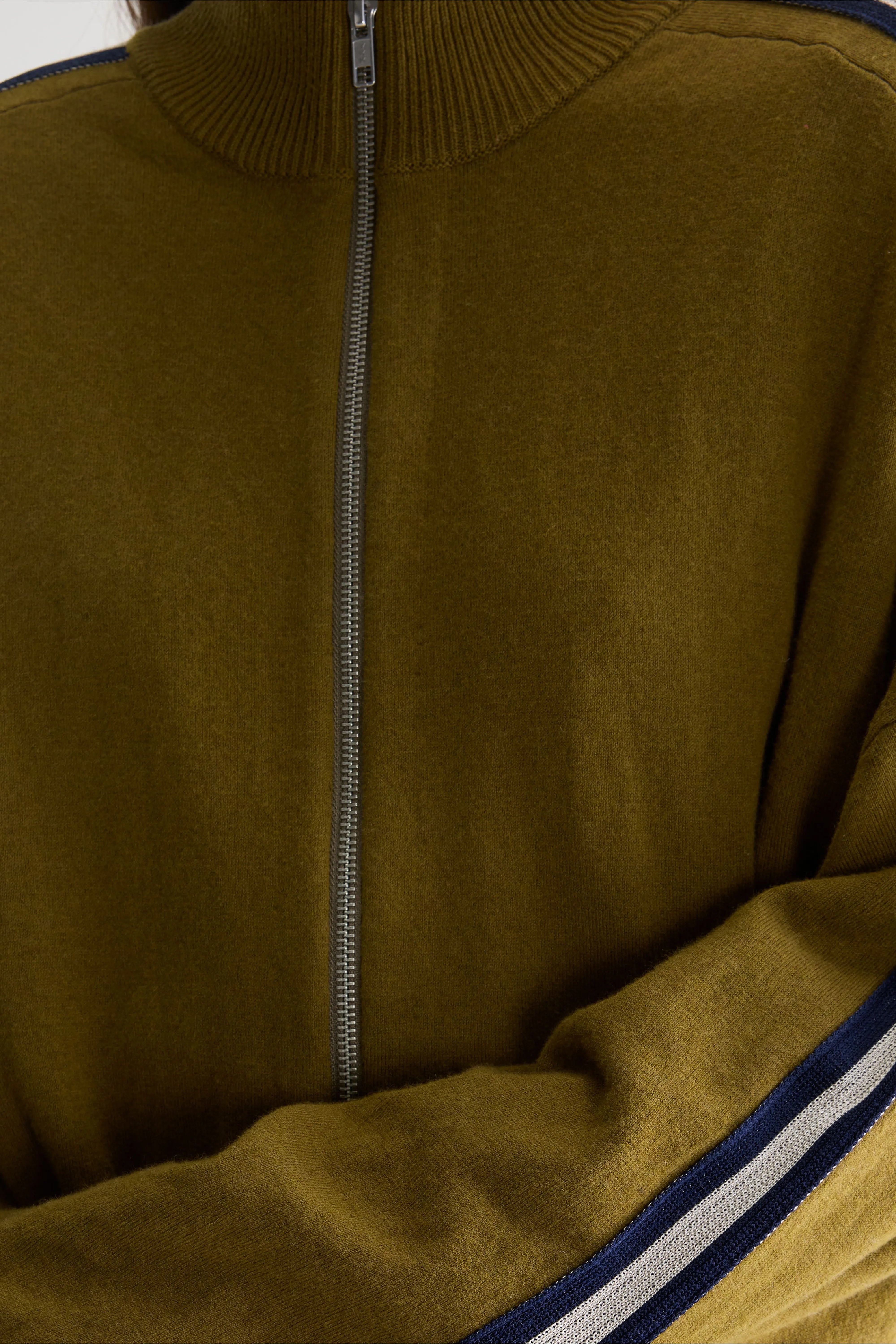 Gerta zip-up cardigan (261 / W / VETIVER)