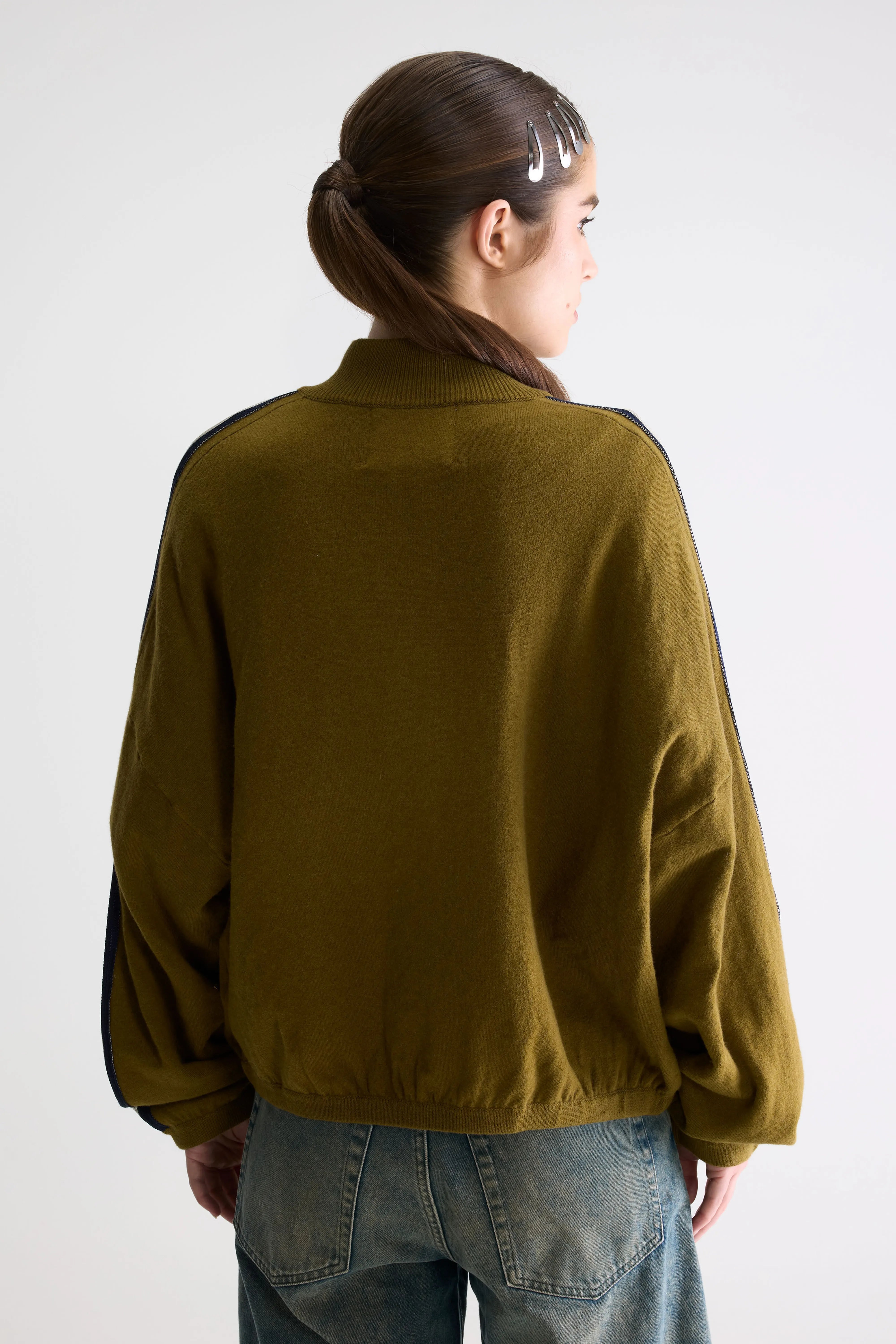 Cardigan Zippé Gerta - Kinako / Vetiver / Worker Pour Femme | Bellerose