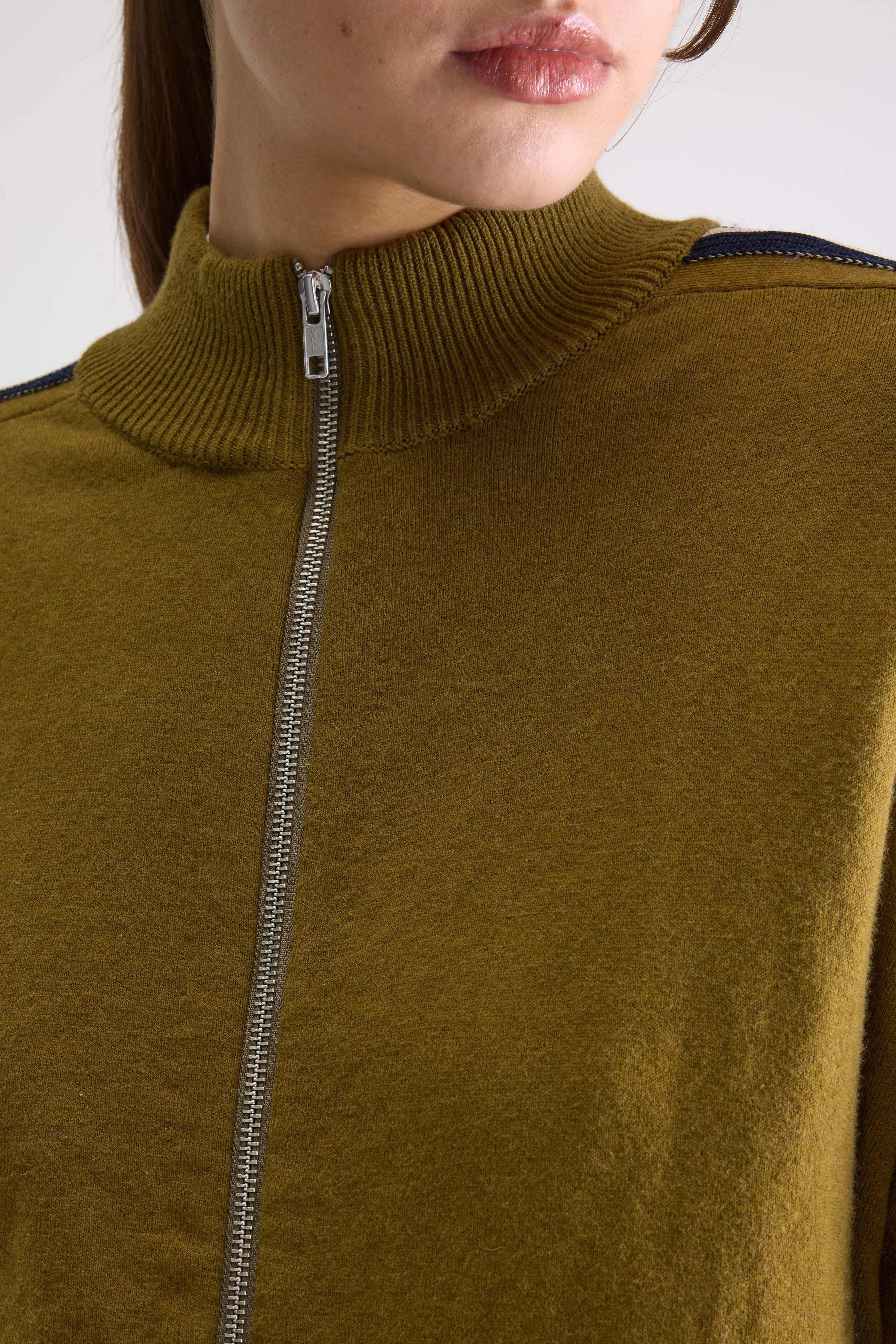 Gerta cardigan met ritssluiting (261 / W / VETIVER)