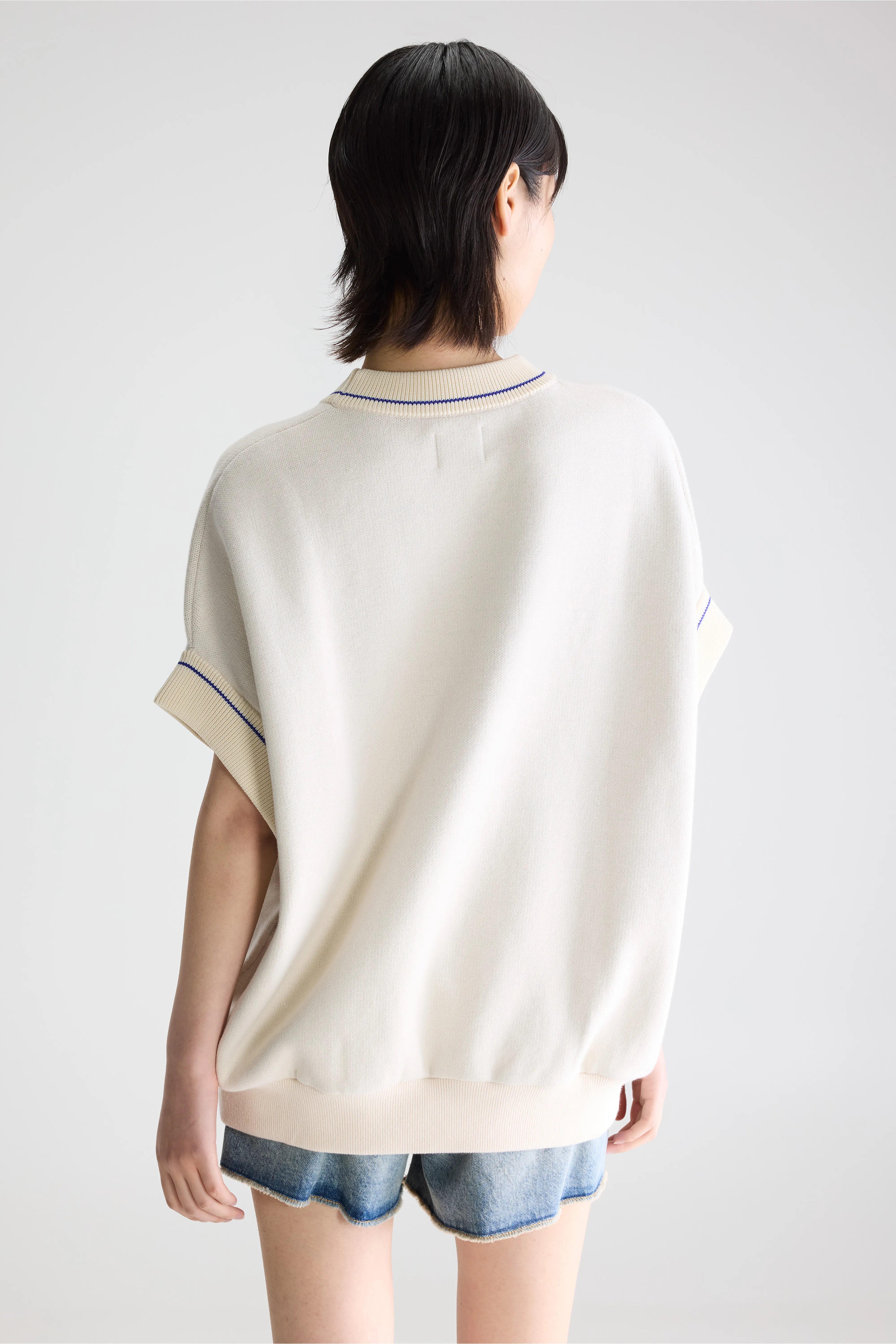 Angen Sleeveless Sweater - Bic / Blue nights / Milky way For Women | Bellerose