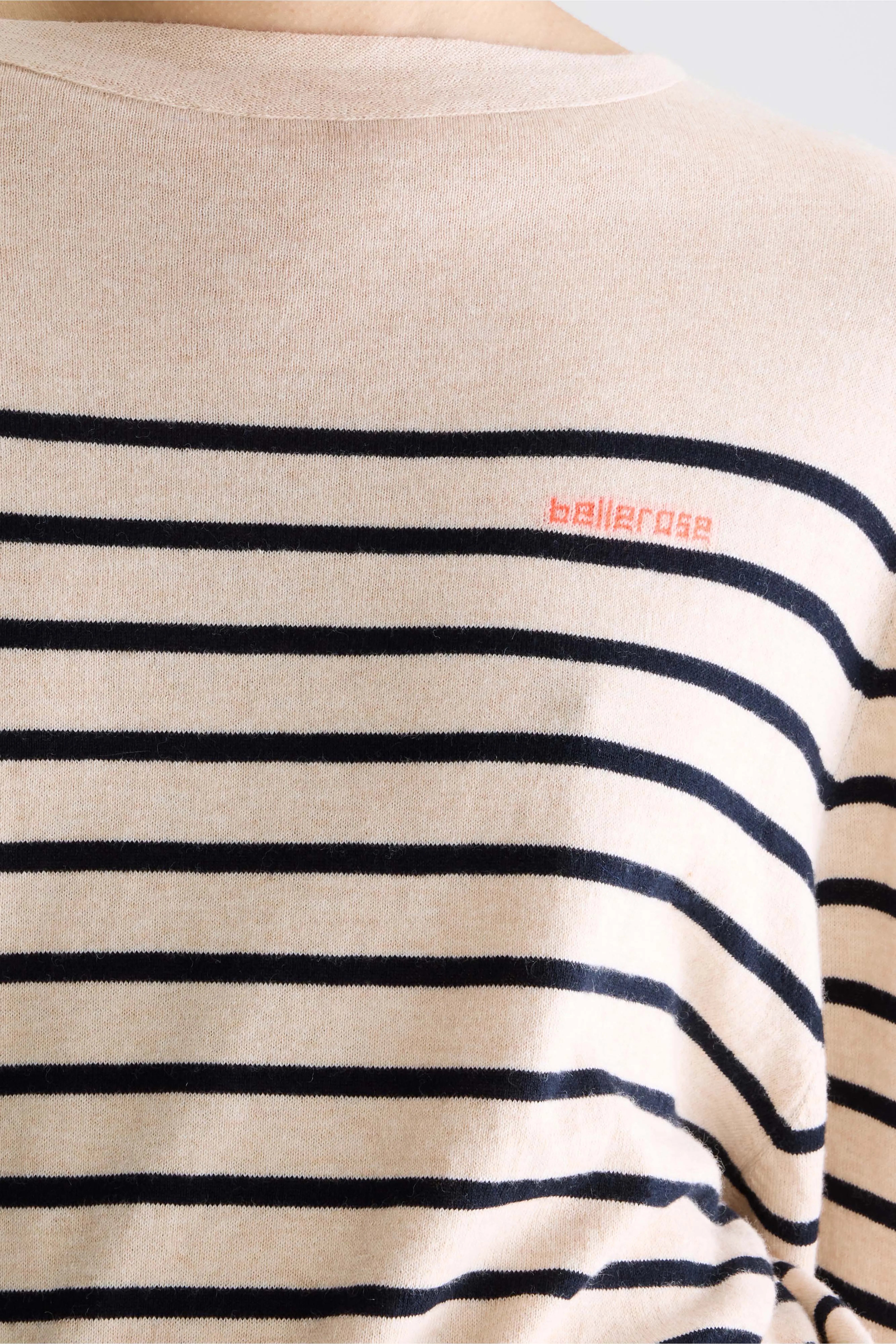 Geros Relaxed Sweater - Meteora / Navy / Oatmeal For Women | Bellerose