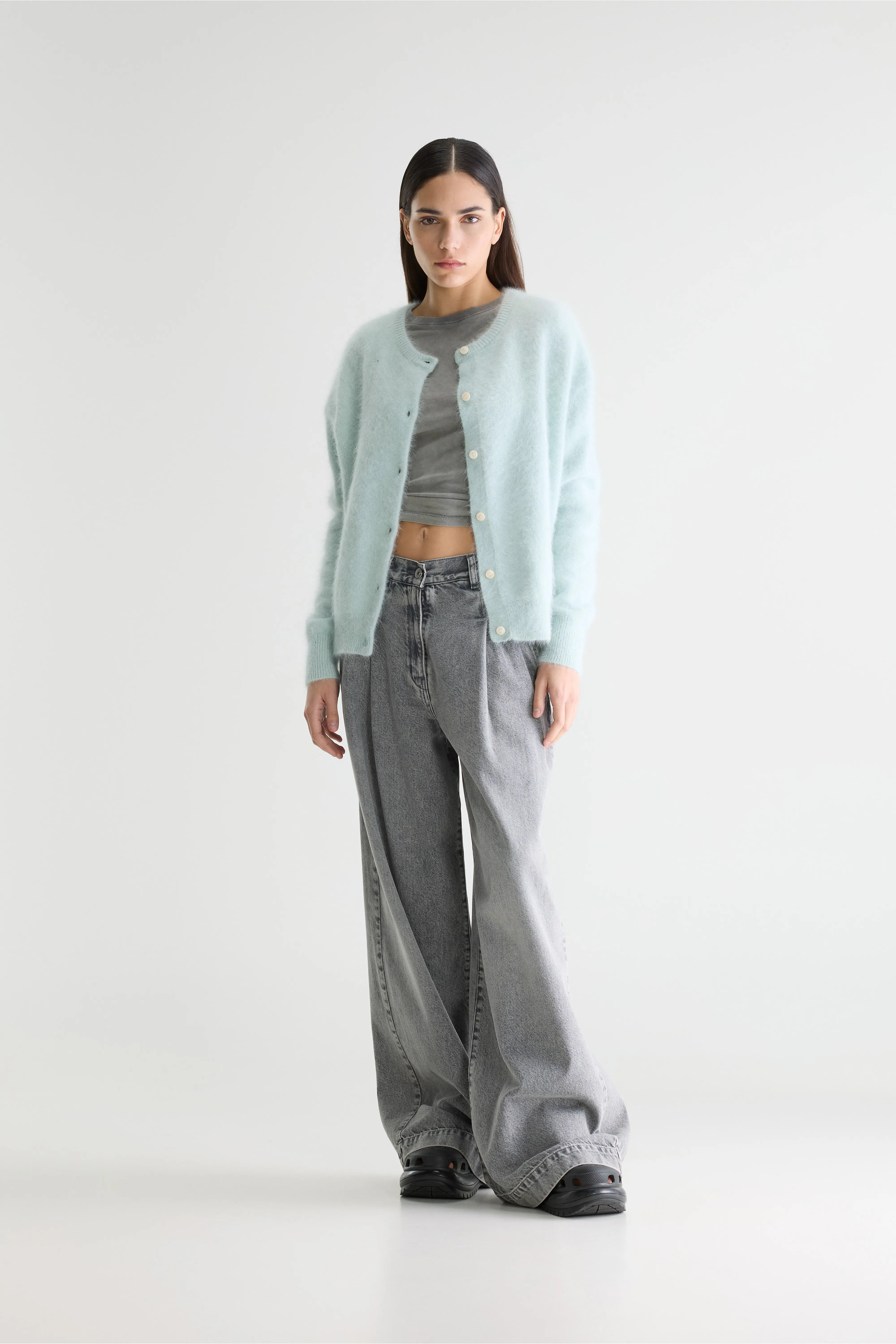 Dathan Angora-blend Cardigan - Ice For Women | Bellerose