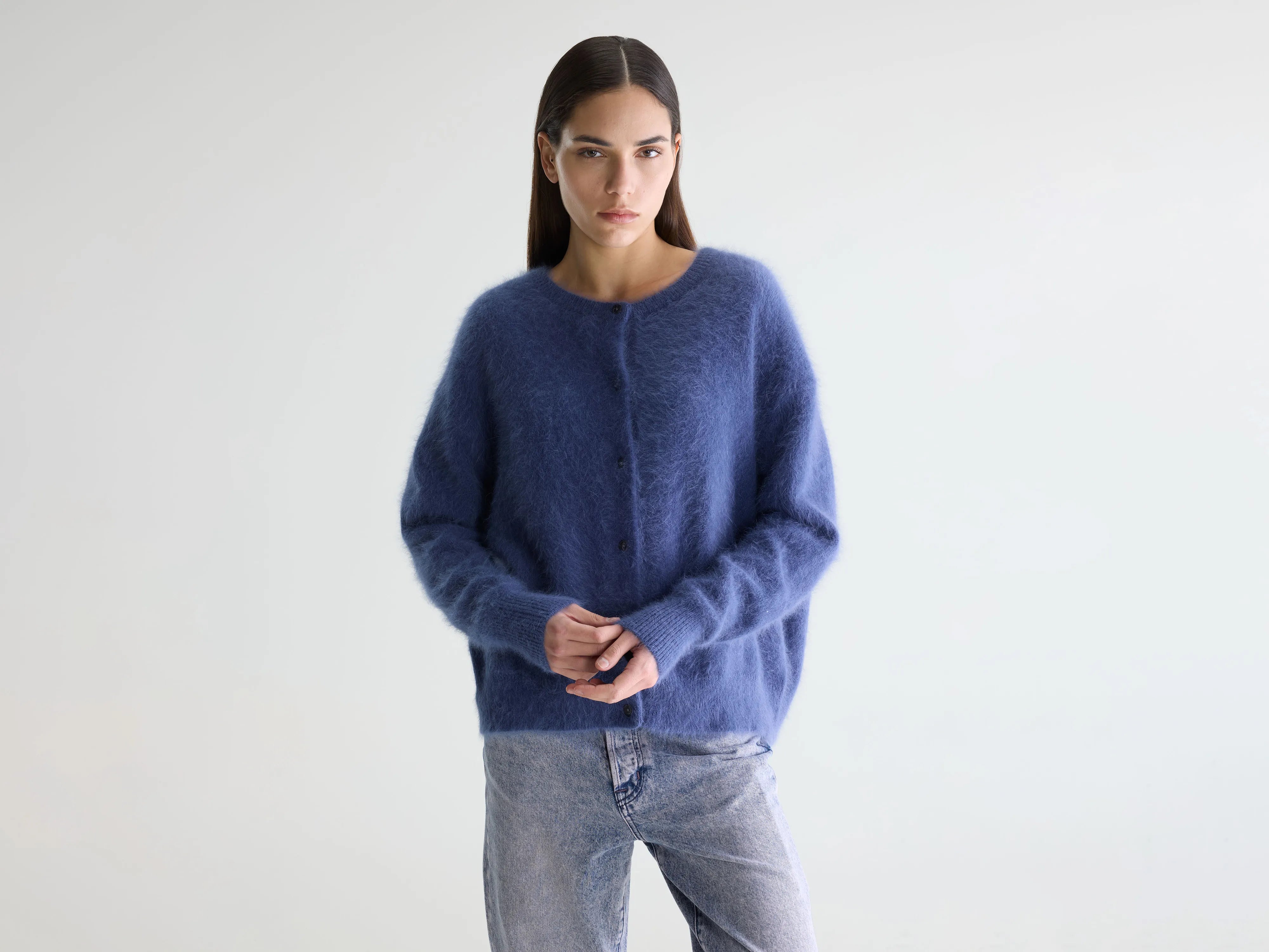 Cardigan en angora Dathan (261 / W / STORM)
