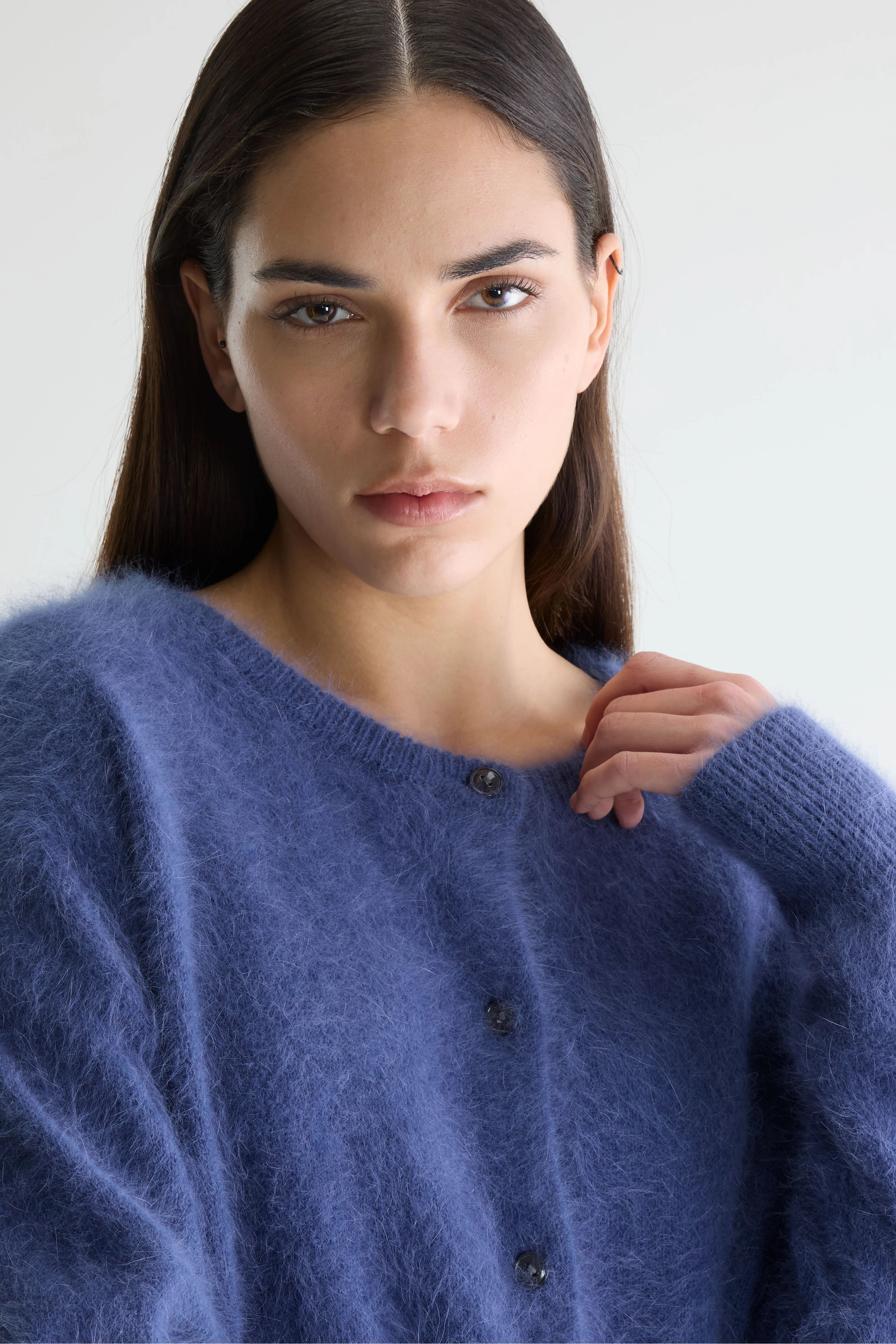 Cardigan en angora Dathan (261 / W / STORM)