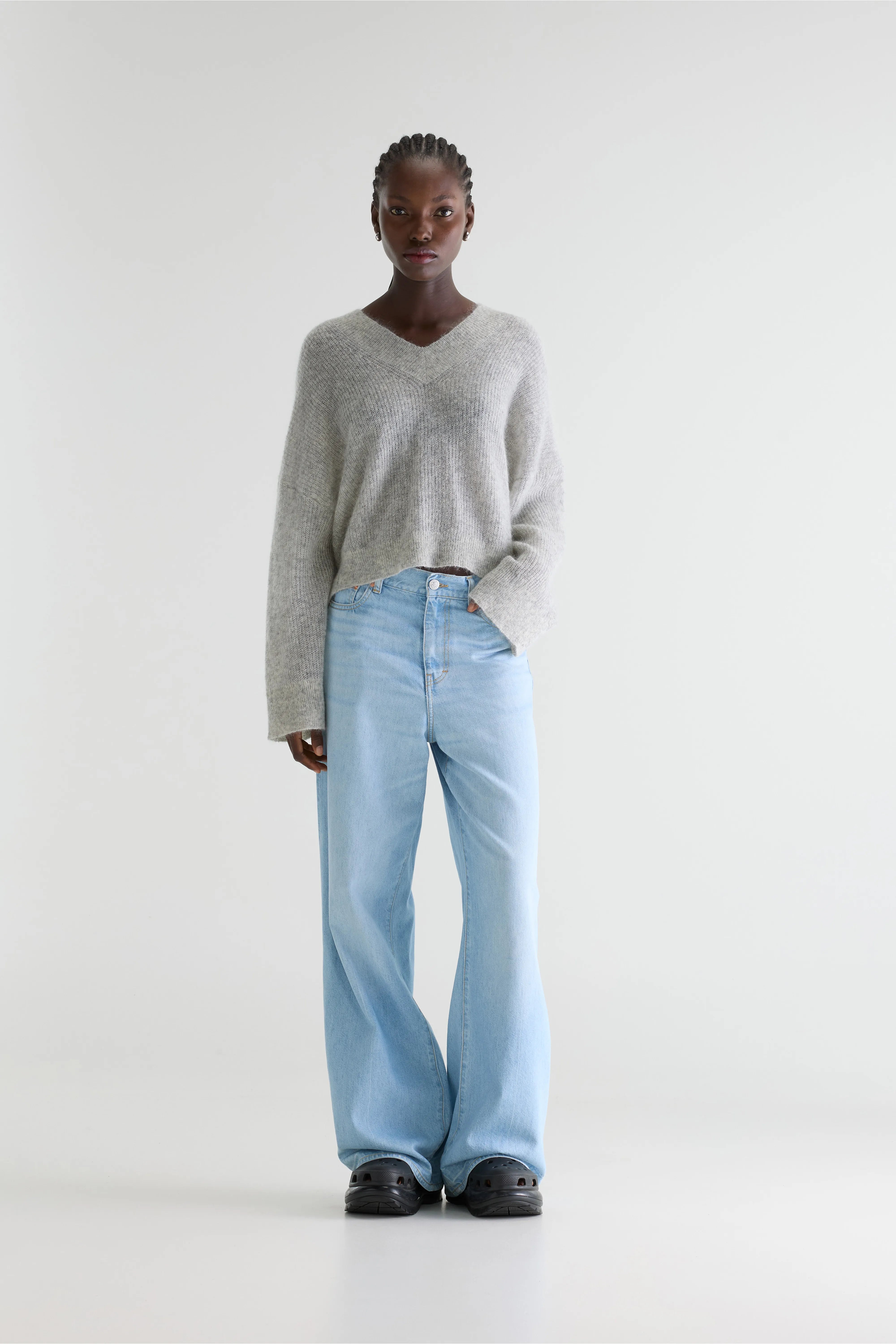 Arco Trui Met V-hals - Light grey Voor Dames | Bellerose