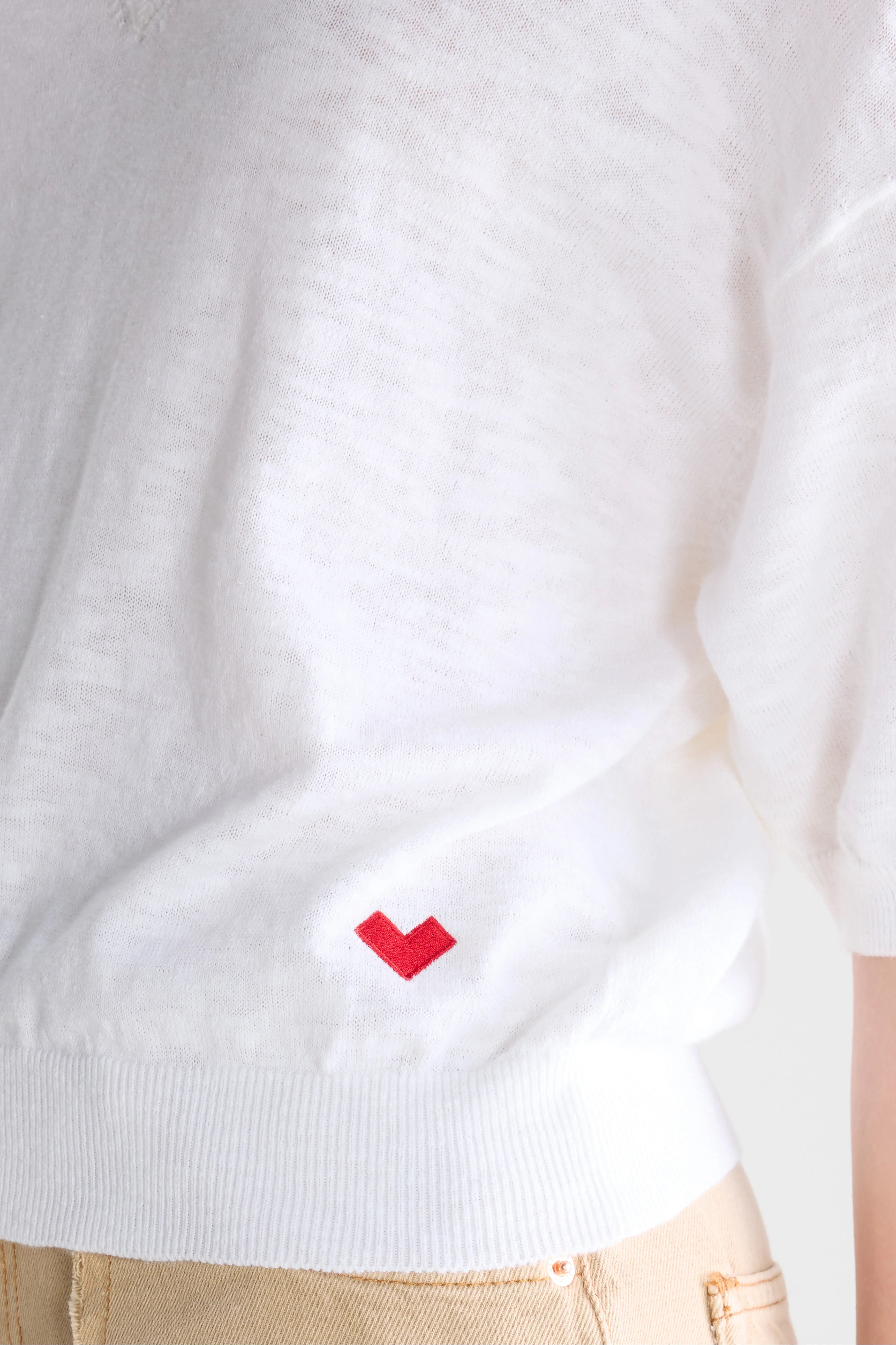 Dadif trui met v-hals (261 / W / WHITE)