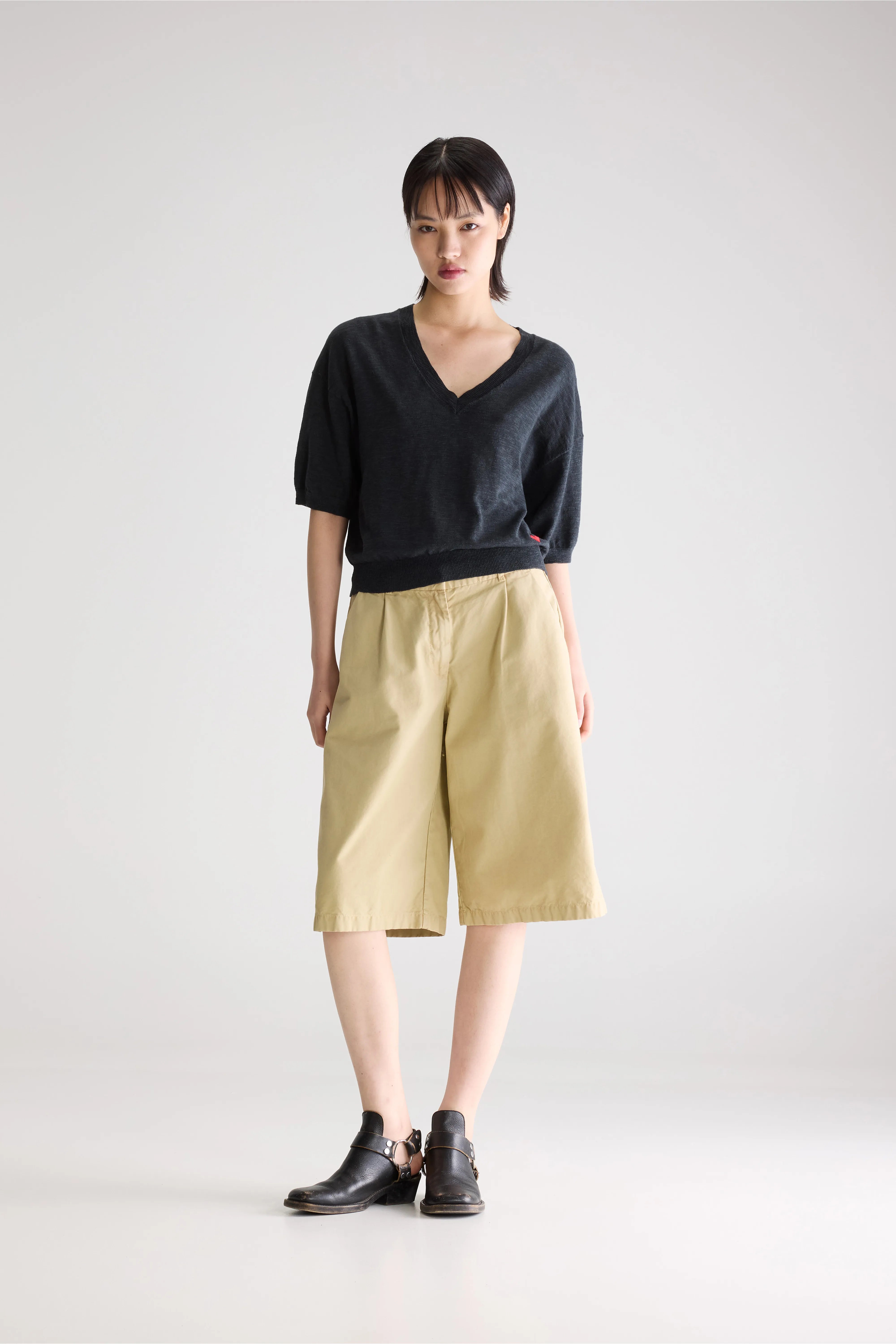 Dadif V-neck Sweater - Pirate For Women | Bellerose