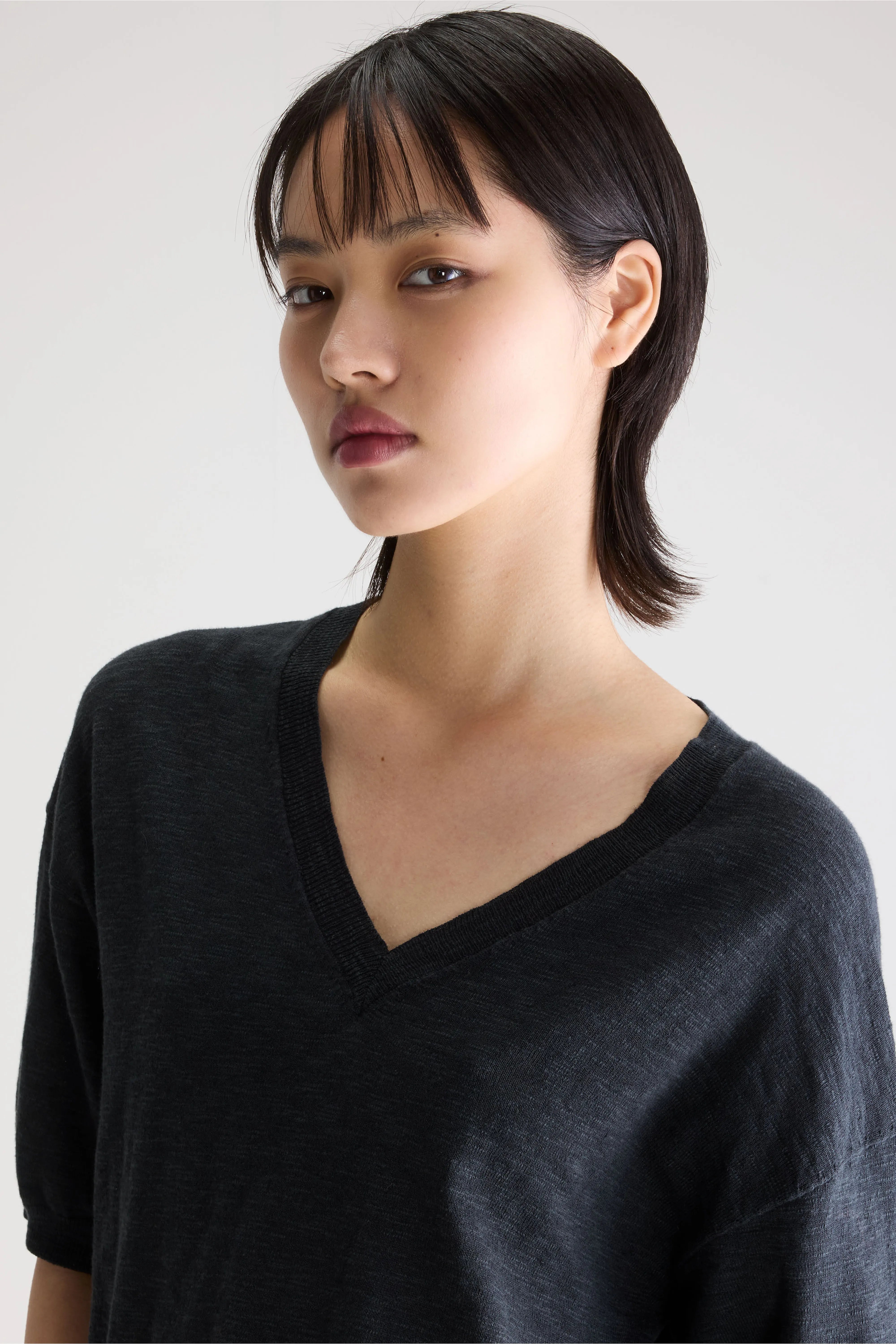 Dadif V-neck Sweater - Pirate For Women | Bellerose