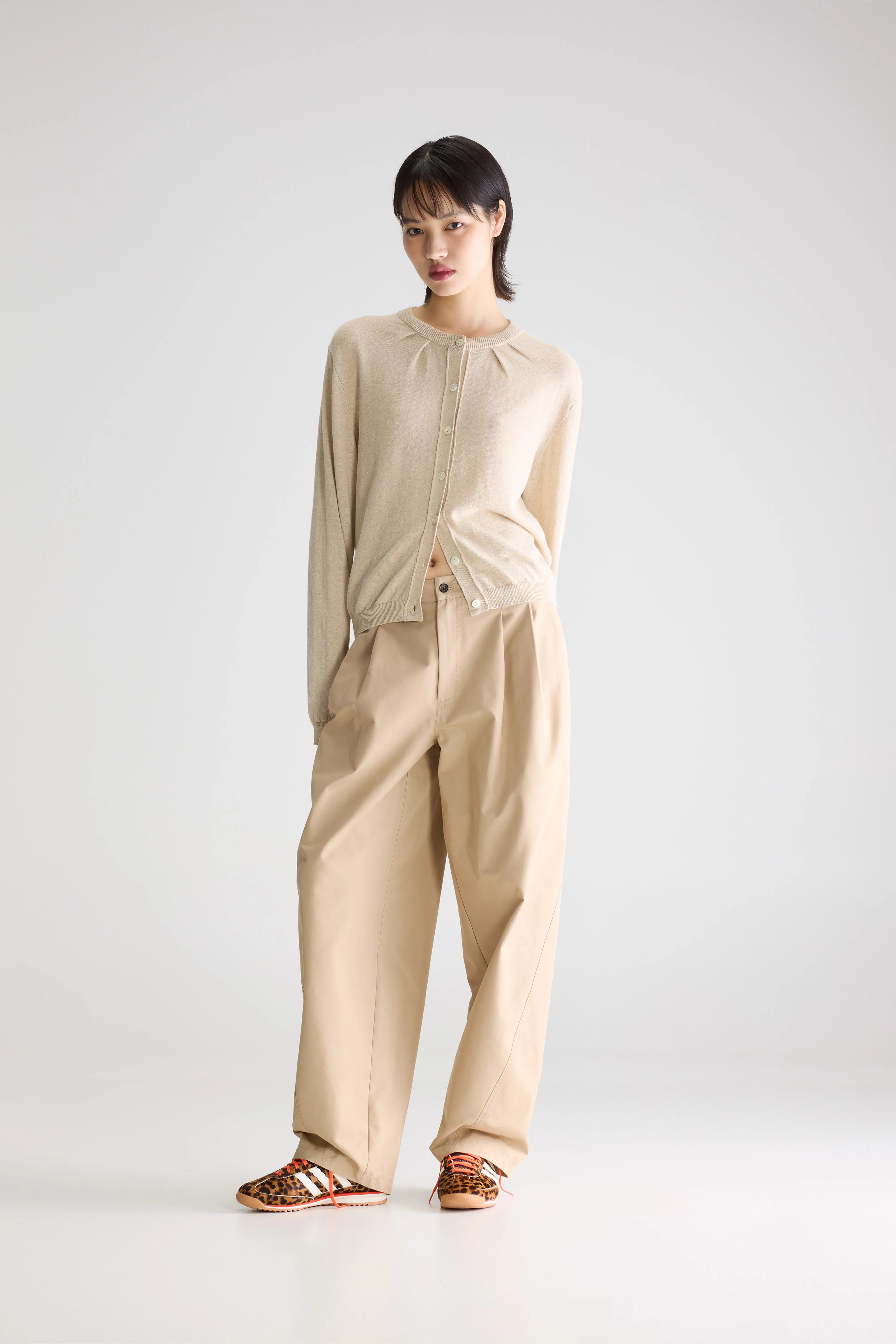 Cardigan Col Rond North - Oatmeal Pour Femme | Bellerose