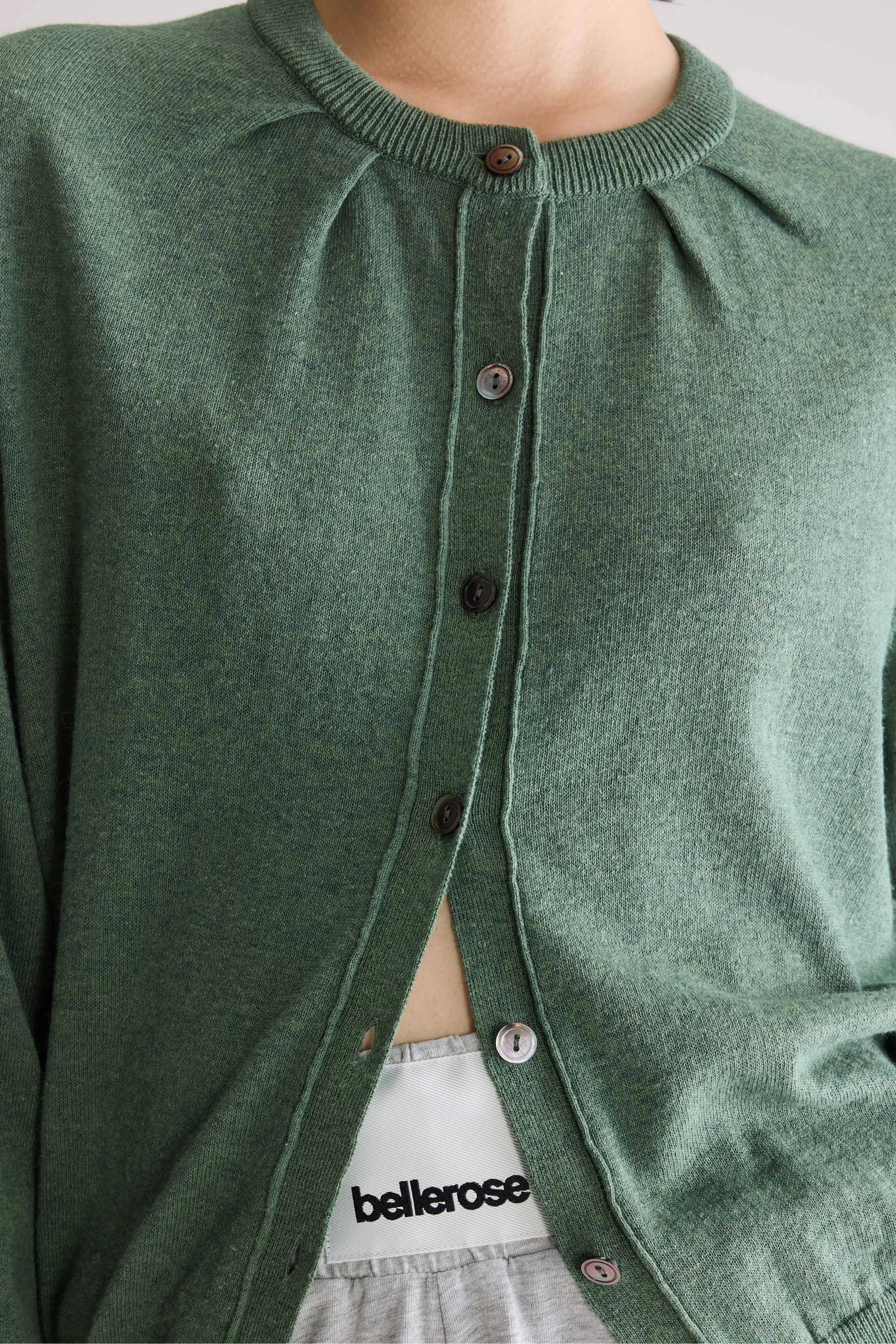 North cardigan met ronde hals (261 / W / THYME)