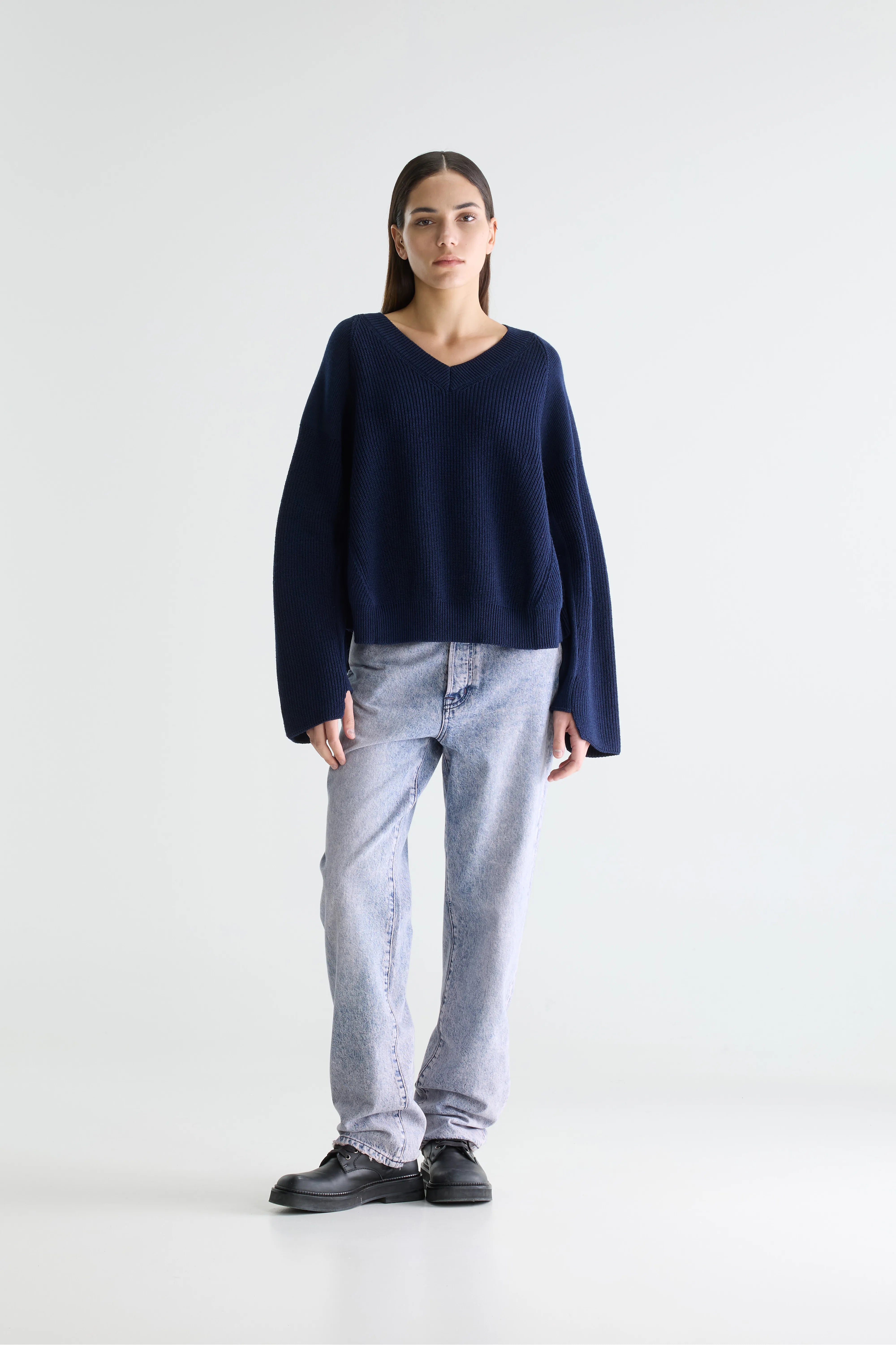 Pull Cropped Aoth - Navy Pour Femme | Bellerose