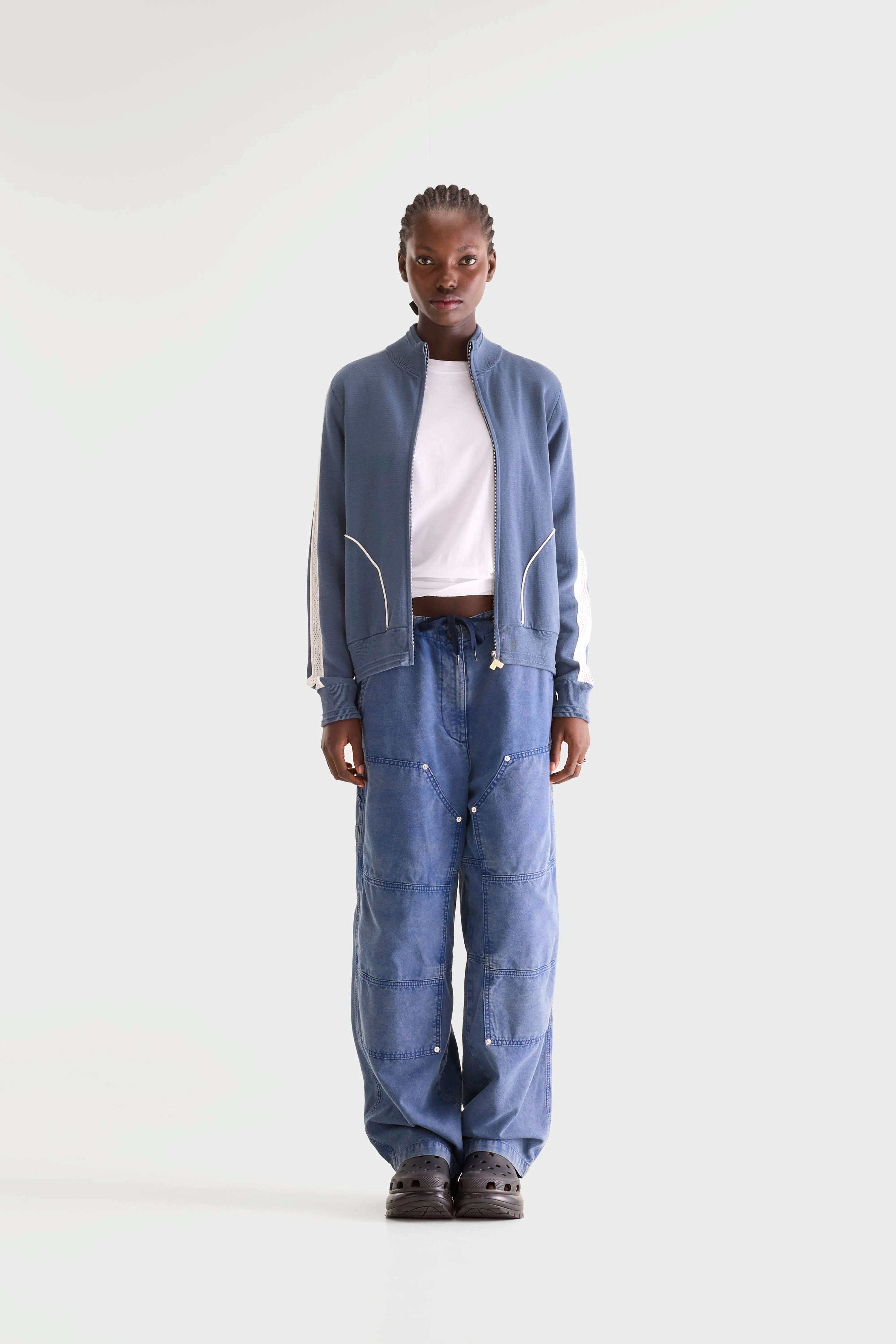 Cardigan Zippé Dasy - Storm / Vintage white Pour Femme | Bellerose