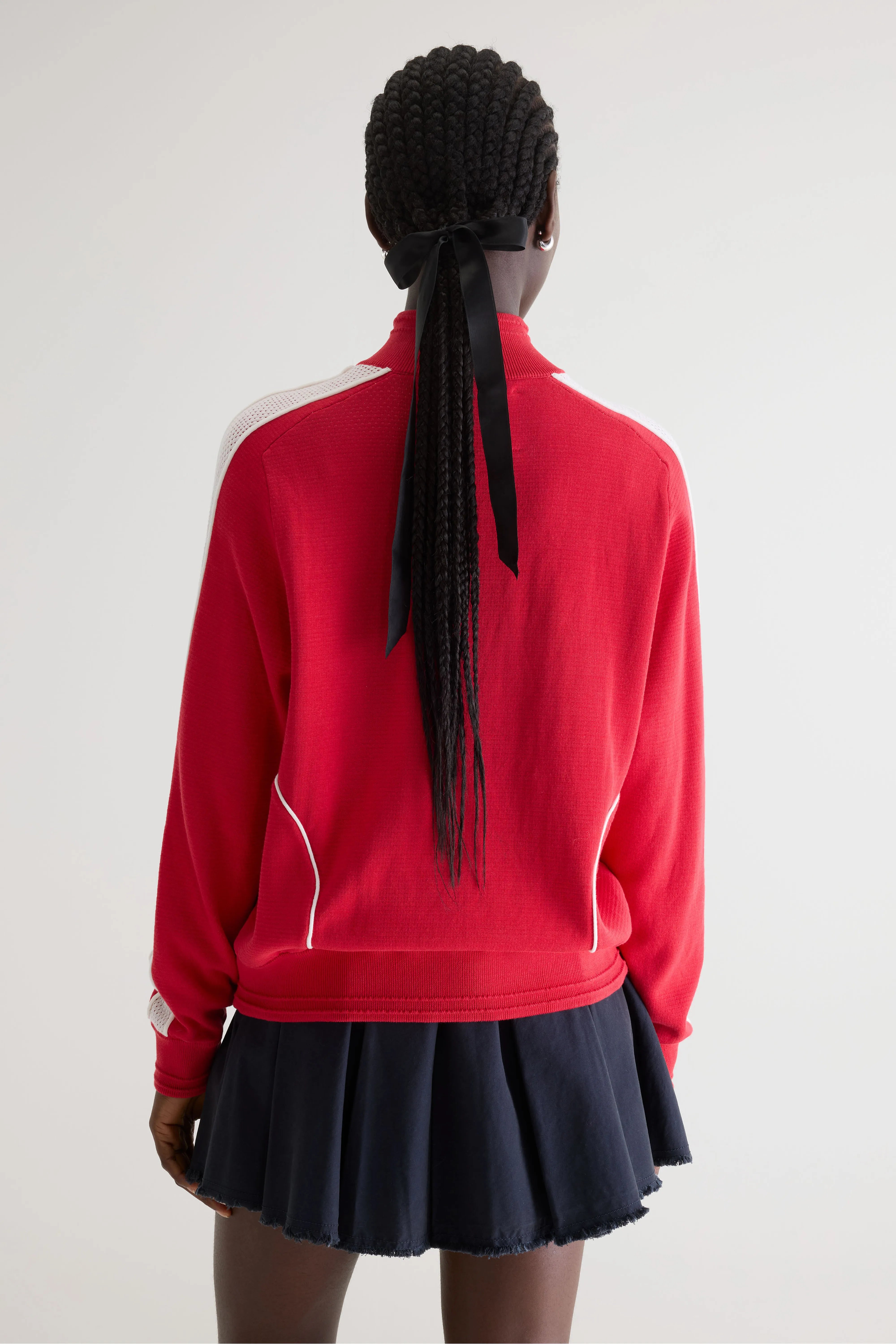 Dasy Zip-up Sweatshirt - Massai red / Vintage white For Women | Bellerose