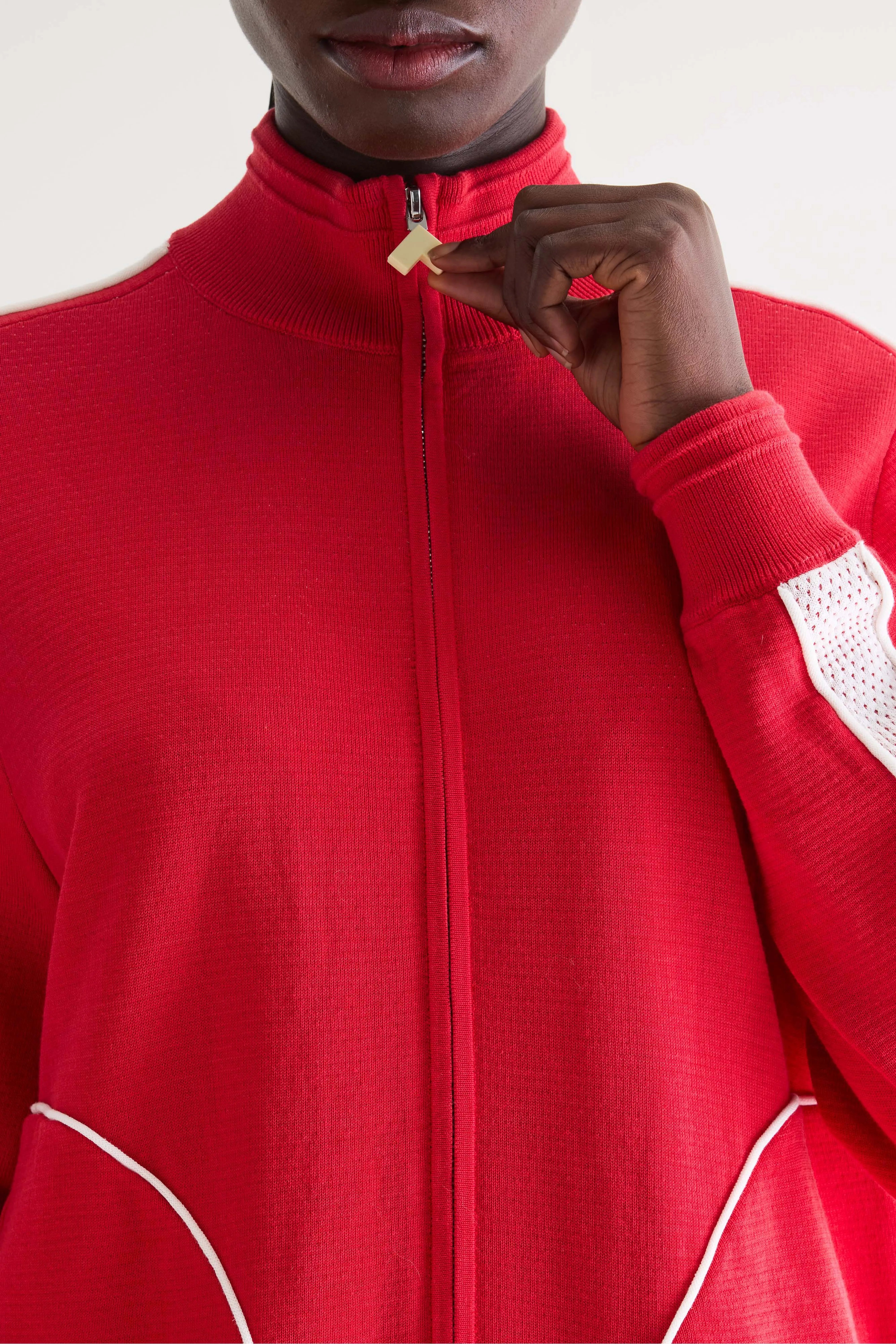 Dasy zip-up sweatshirt (261 / W / MASSAI RED)
