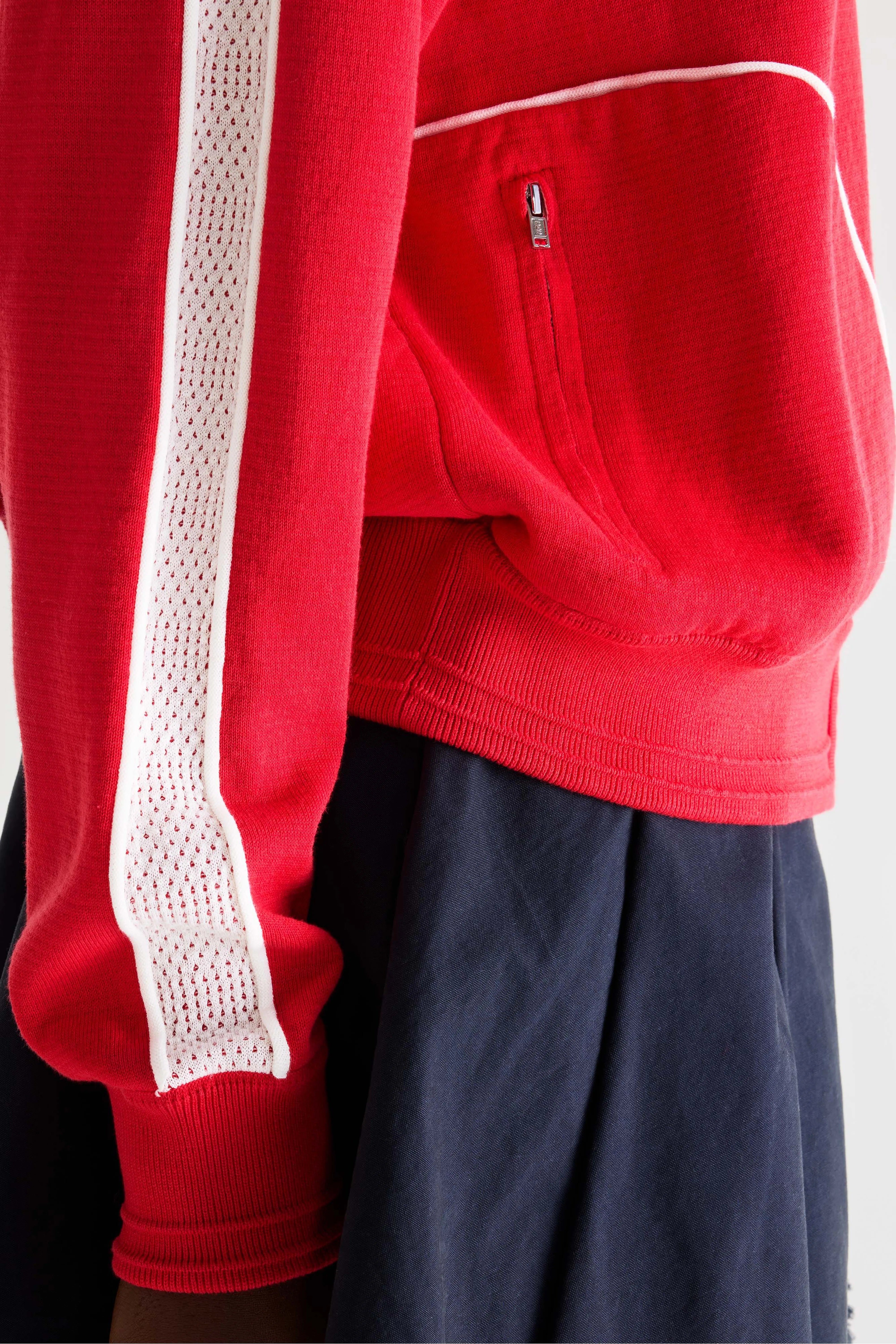 Dasy zip-up sweatshirt (261 / W / MASSAI RED)