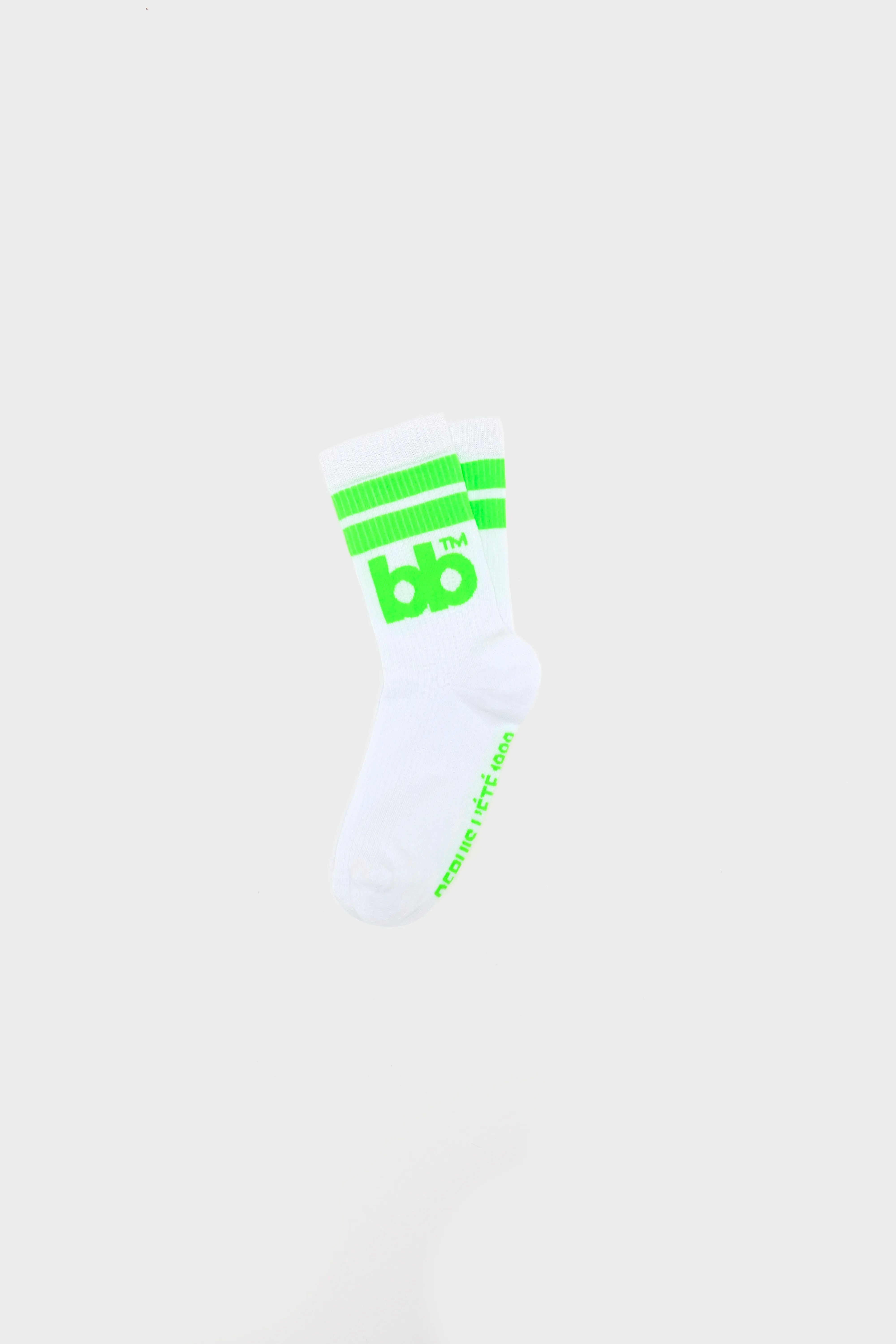 Vanot Crew Socks - Fluo green / White For Women | Bellerose