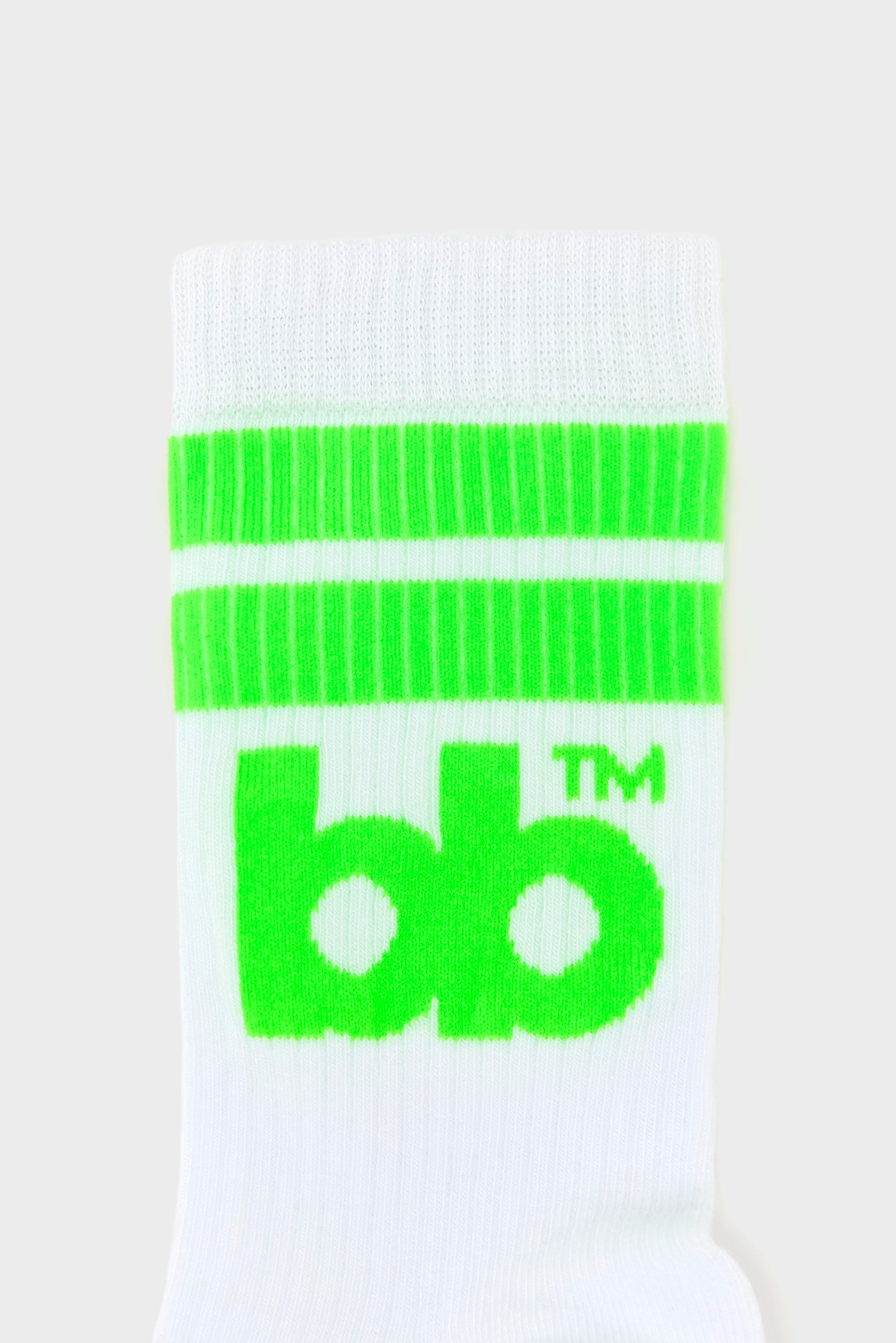 Vanot Crew Socks - Fluo green / White For Women | Bellerose