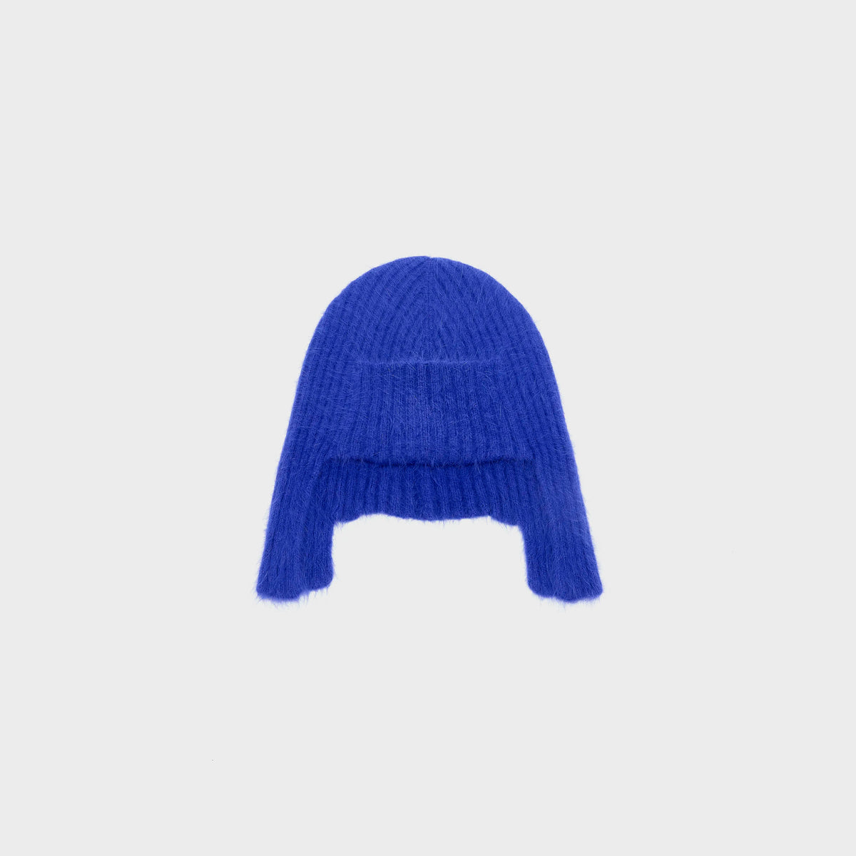 Helmet-style angora-blend blue beanie - Women | Bellerose