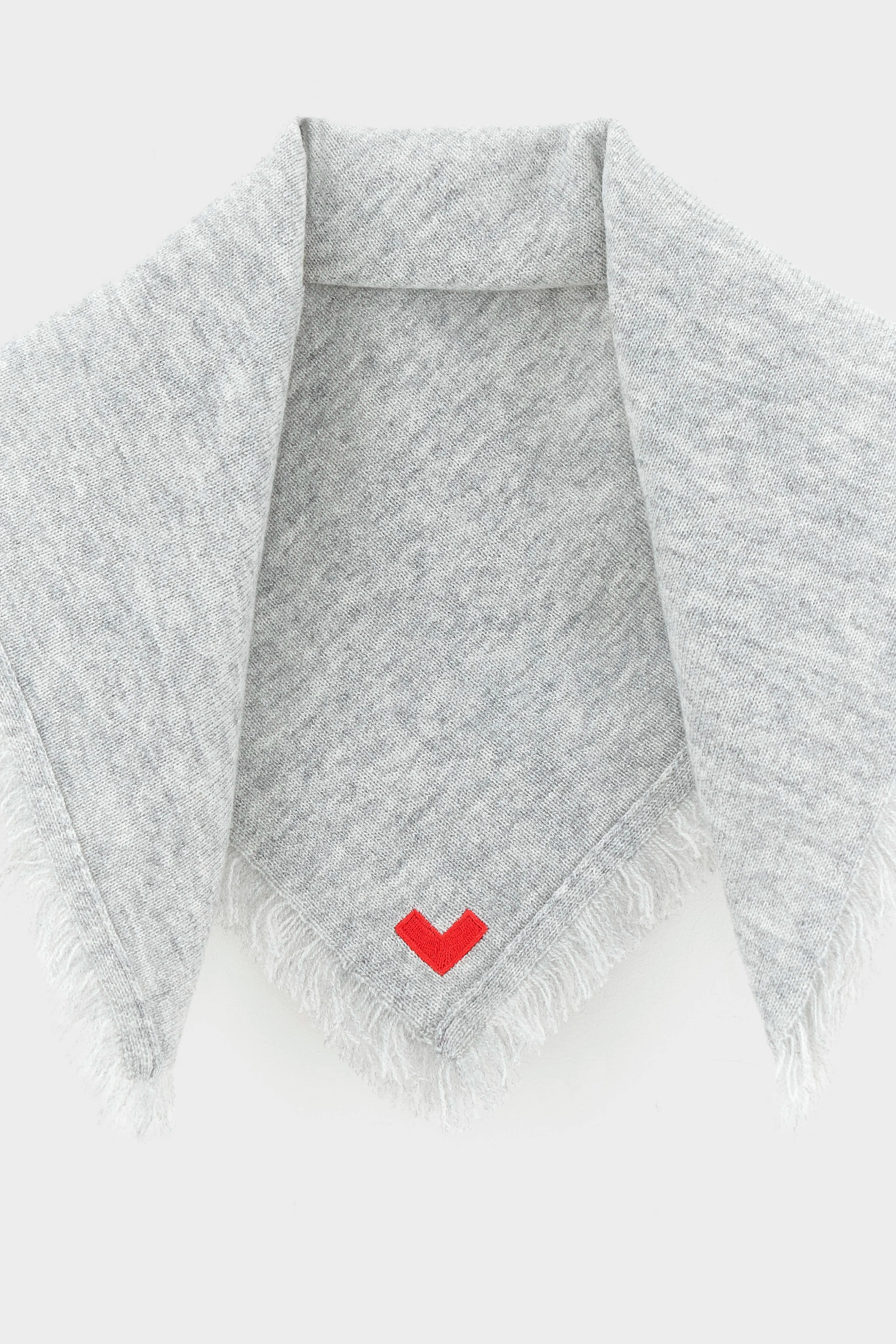 Écharpe Carrée Soncol - Light grey / Poppy Pour Femme | Bellerose