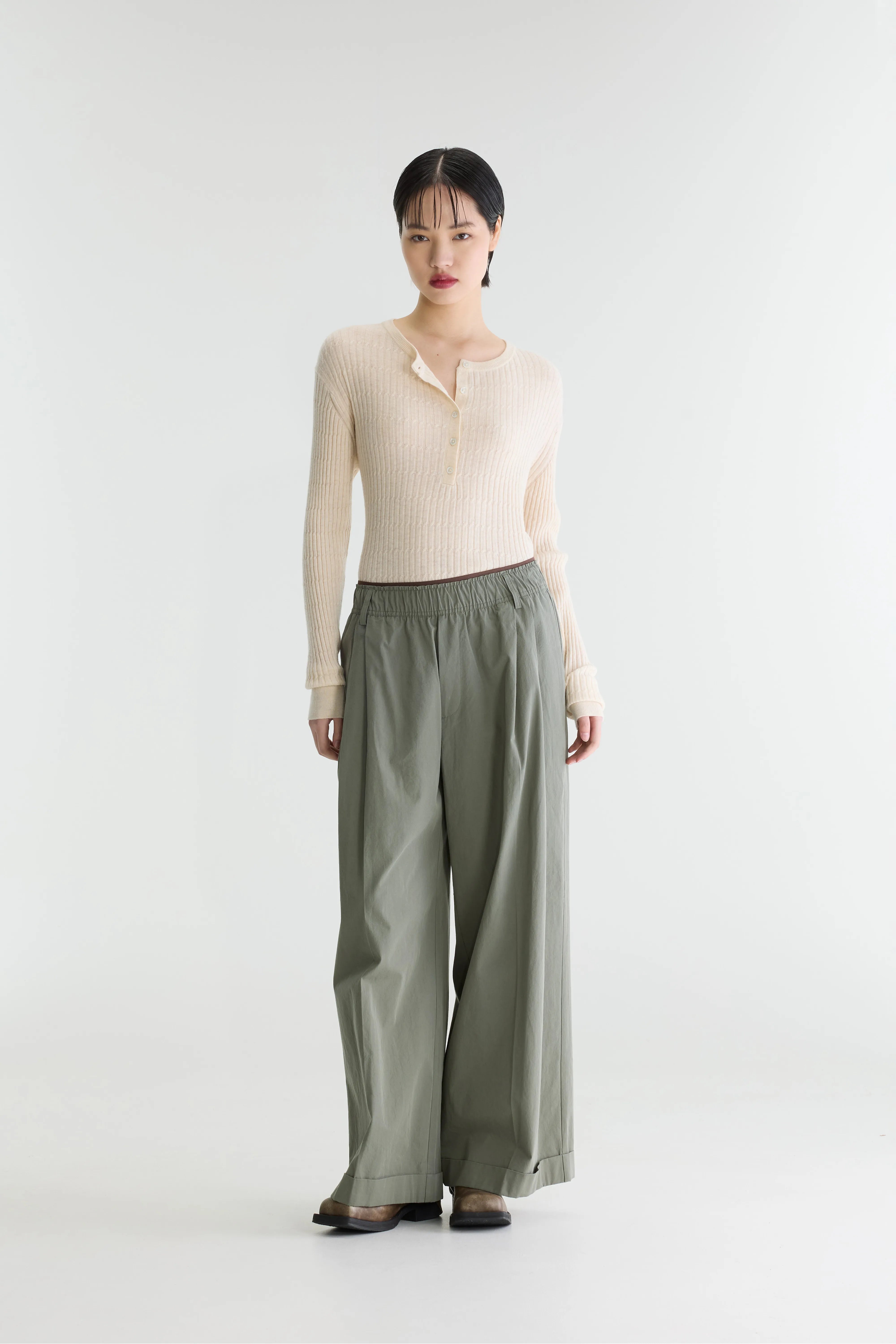 Jasha Wijde Broek - Oxyd grey Voor Dames | Bellerose