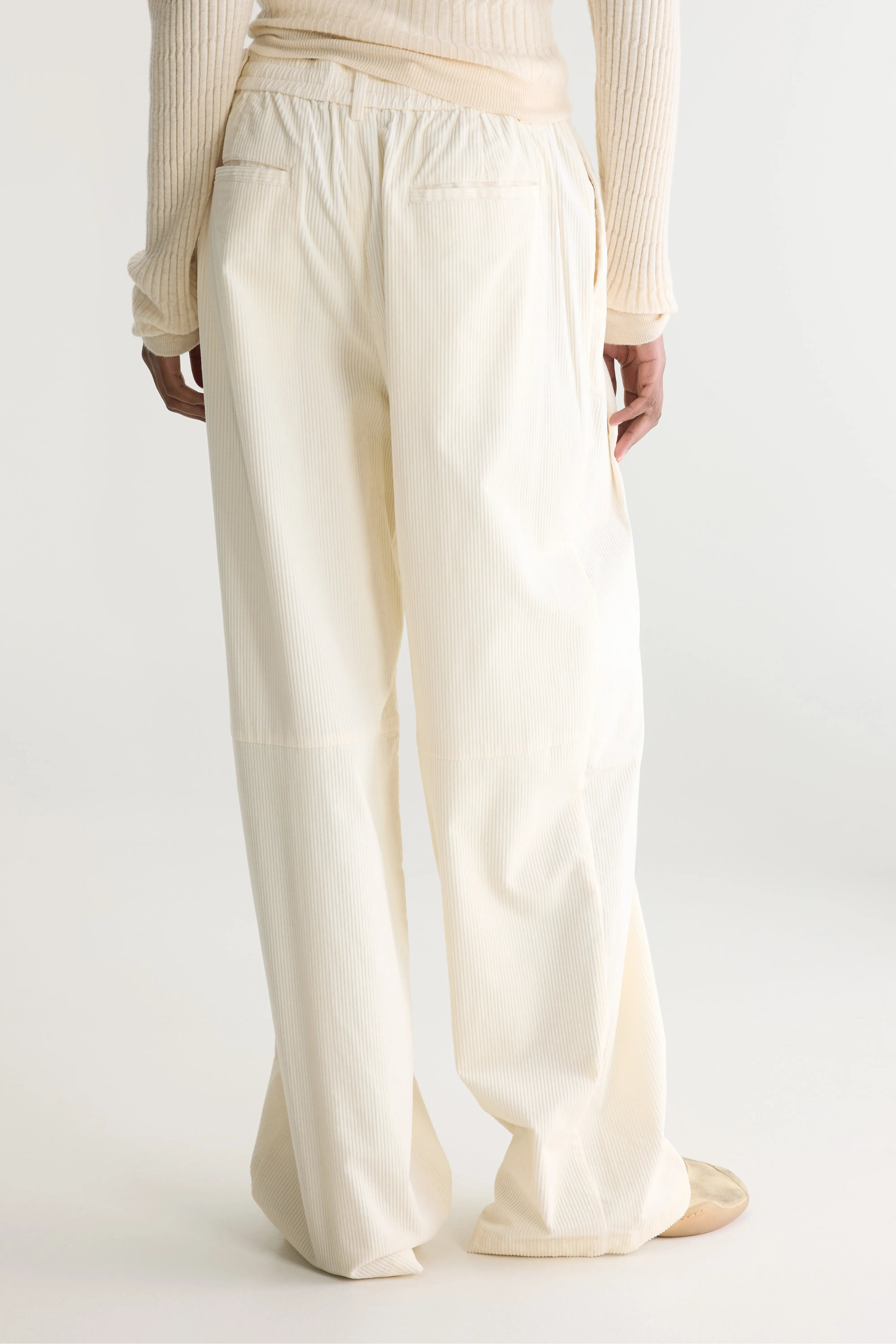 Jilo Tapered Corduroy Broek - Natural Voor Dames | Bellerose