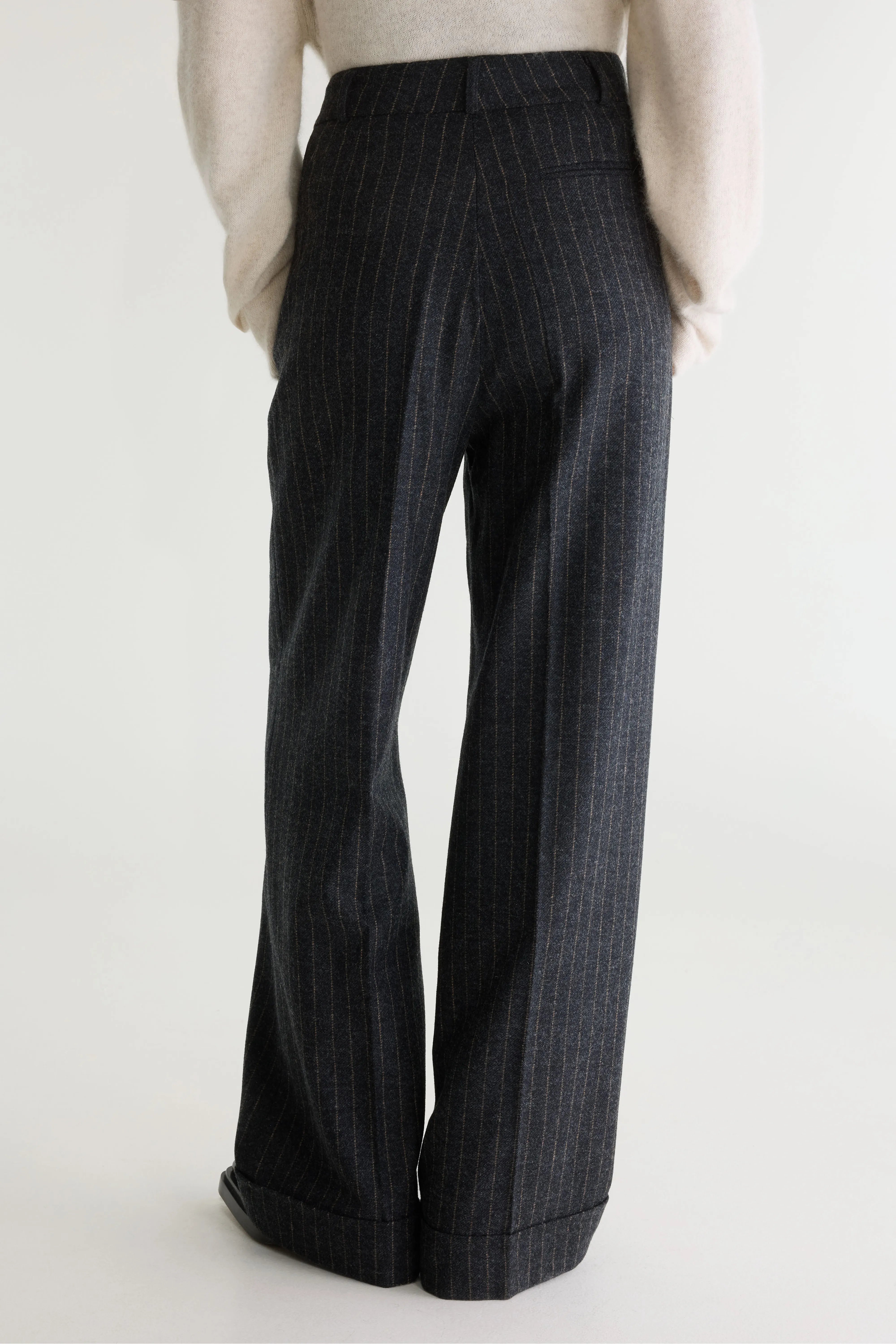 Japan Broek Met Krijtstreep - Anthracite / Praline Voor Dames | Bellerose