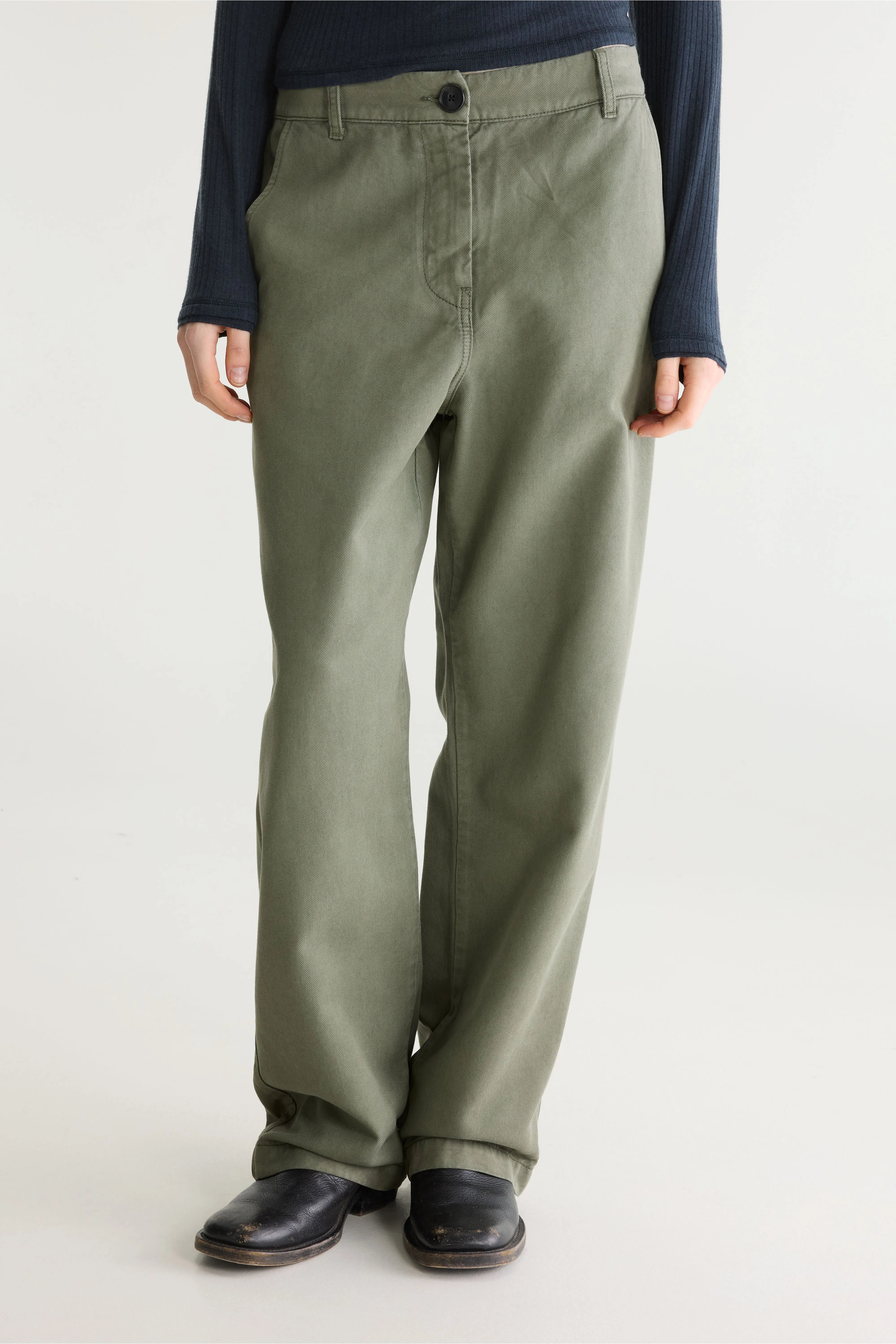 Pace rechte broek (262 / W / DUSTY OLIVE)