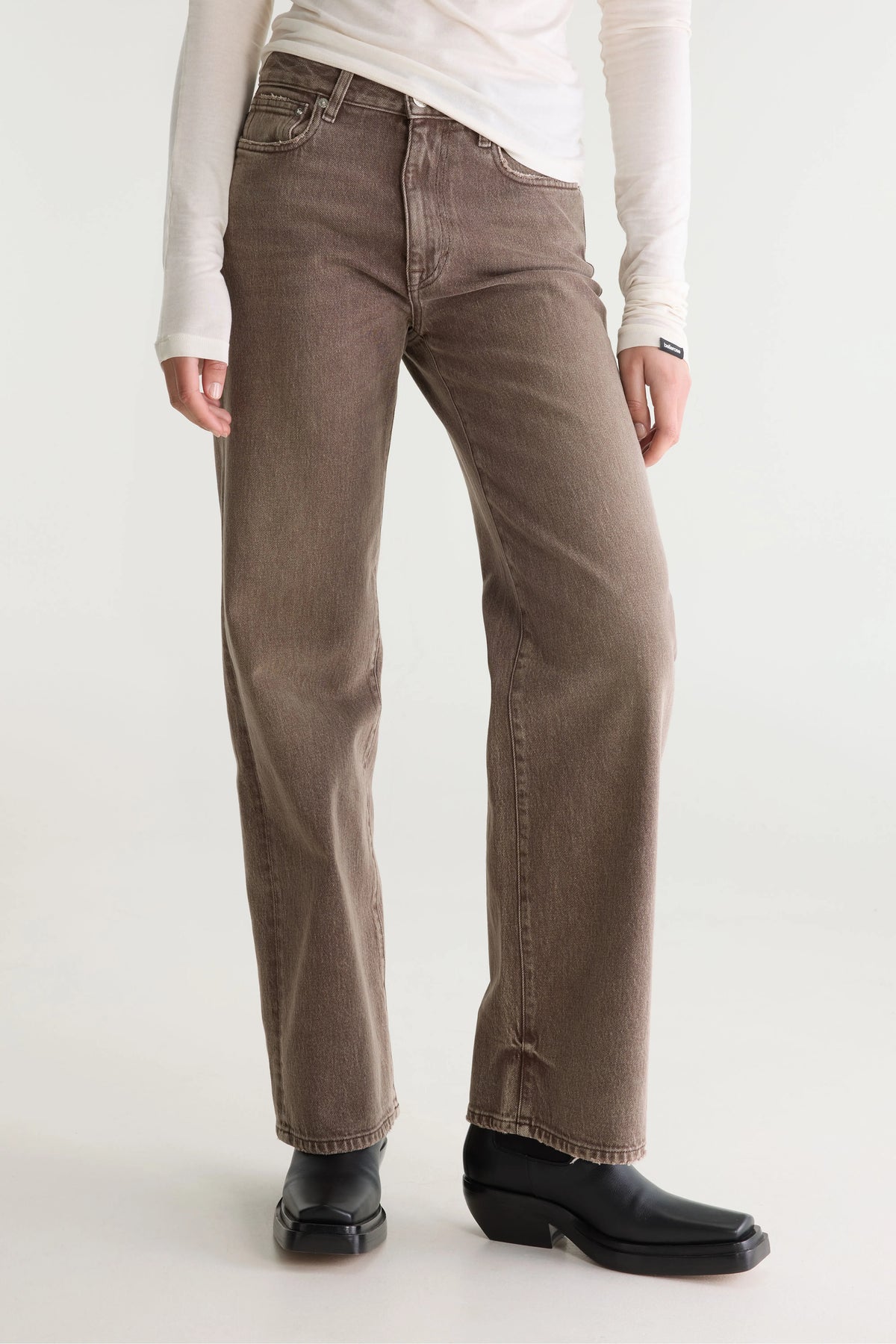 Jean Droit - Denim N. 43 - Used brown Pour Femme | Bellerose