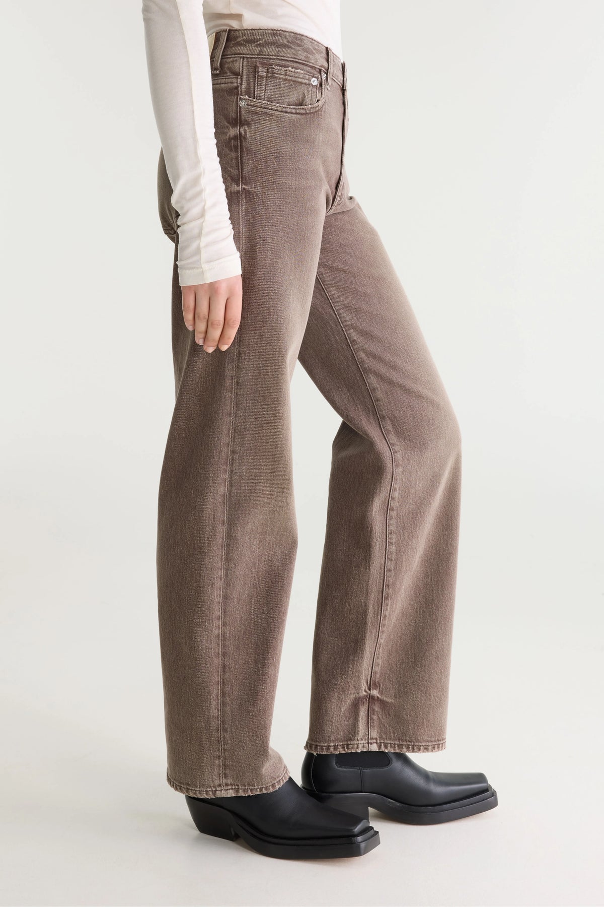 Jean Droit - Denim N. 43 - Used brown Pour Femme | Bellerose