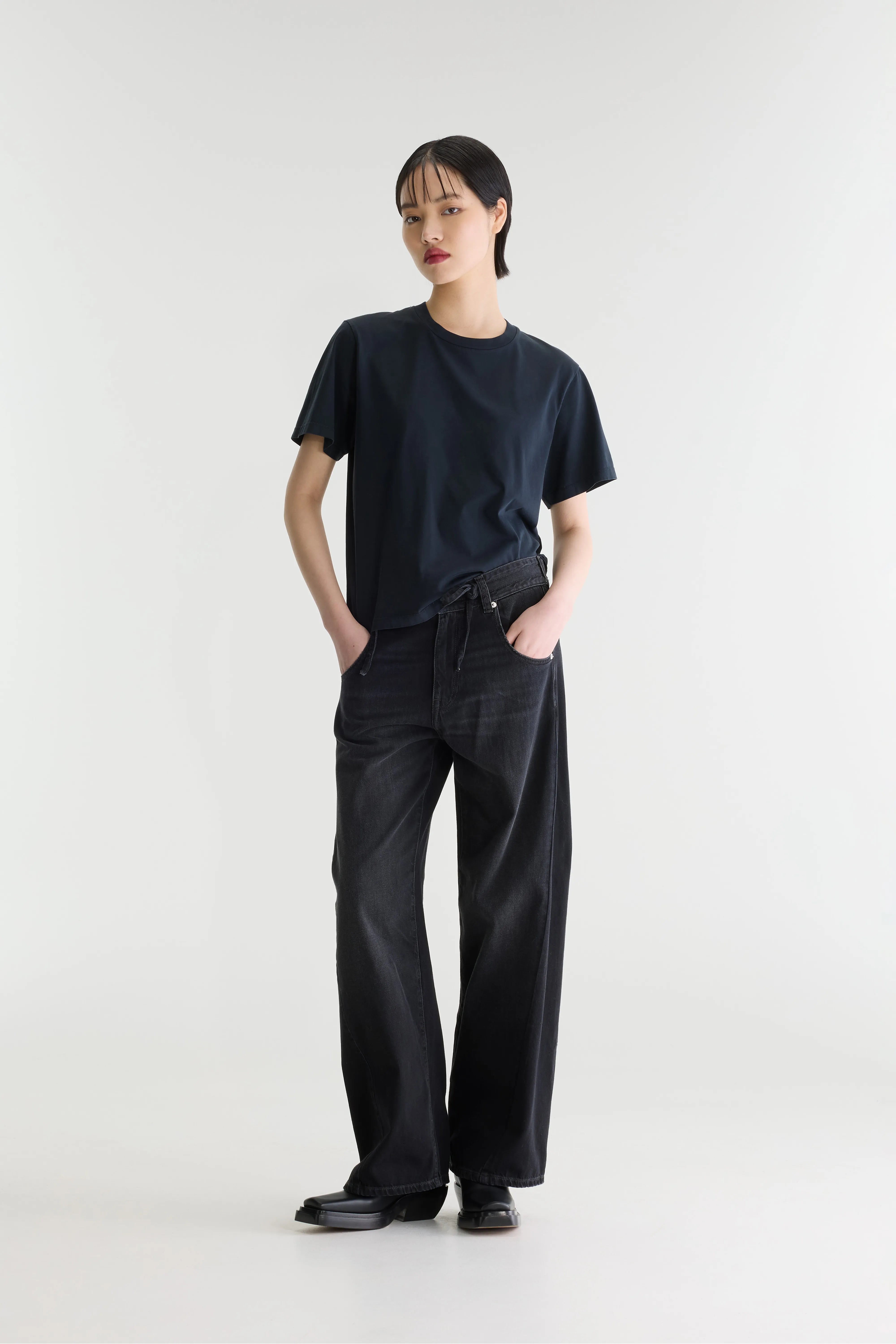 Jean Ample - Denim N. 65 - Used black Pour Femme | Bellerose