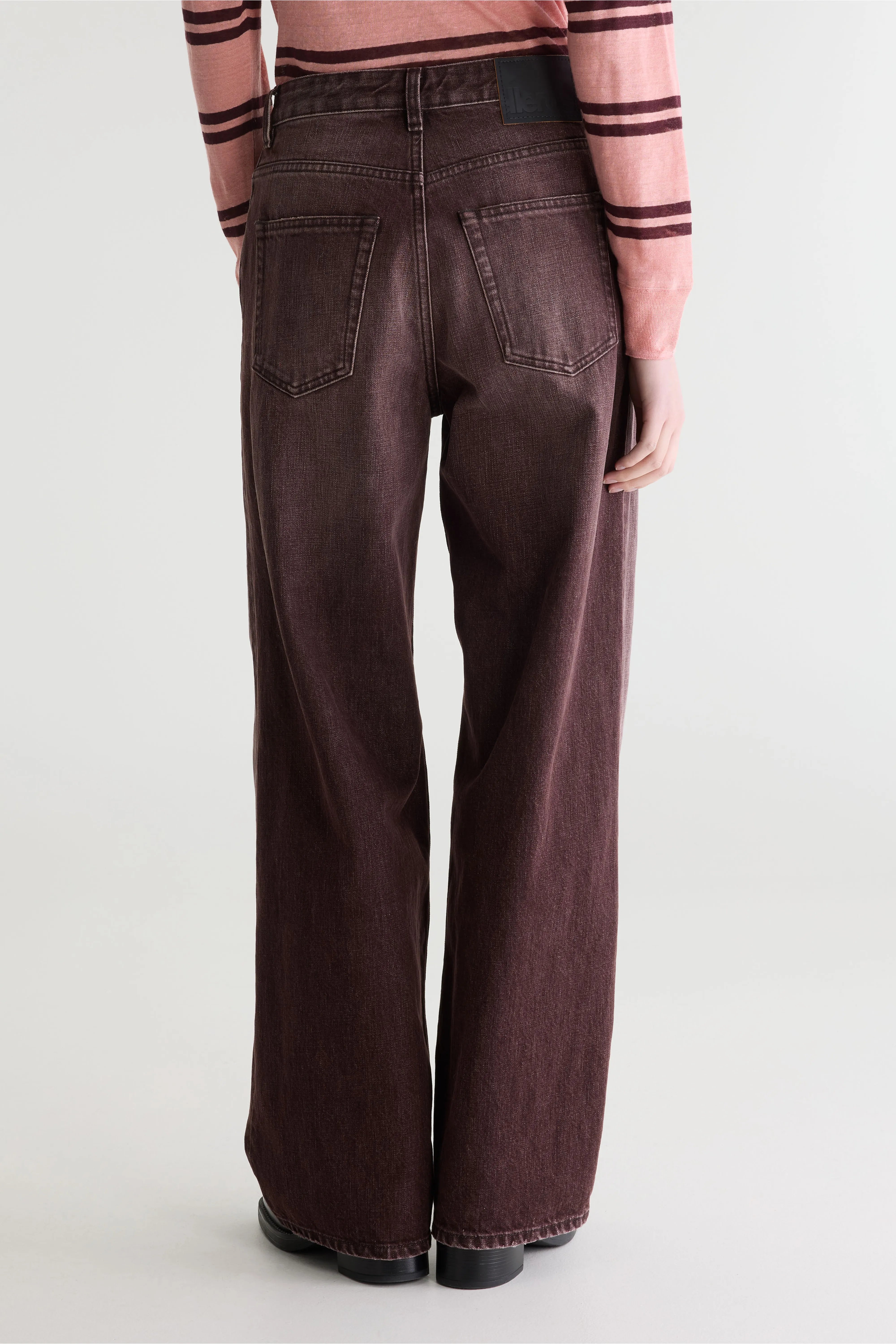 Jean Ballon - Denim N. 83 - Used burgundy Pour Femme | Bellerose