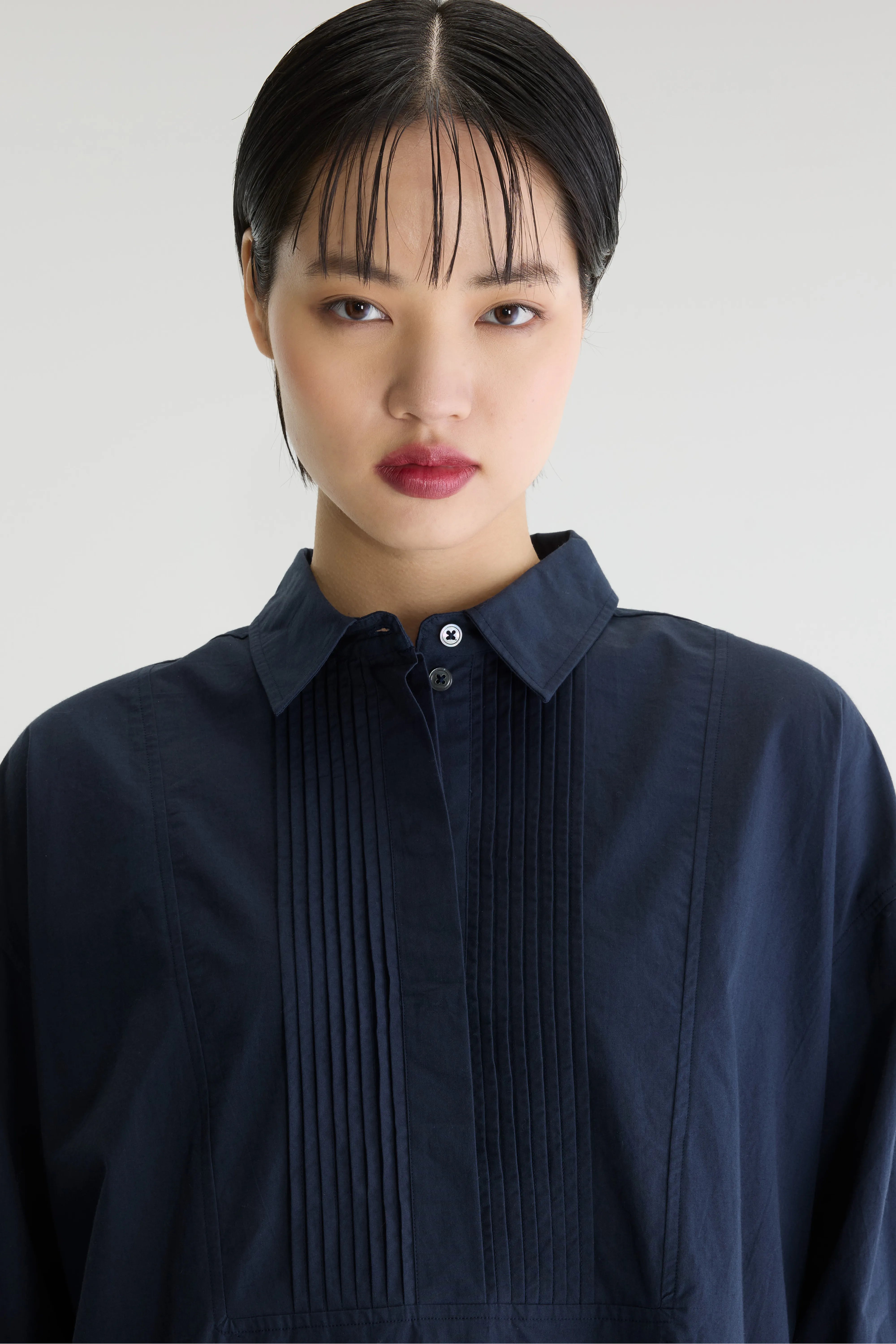 Kaat jurk in smokingstijl (262 / W / NAVY)