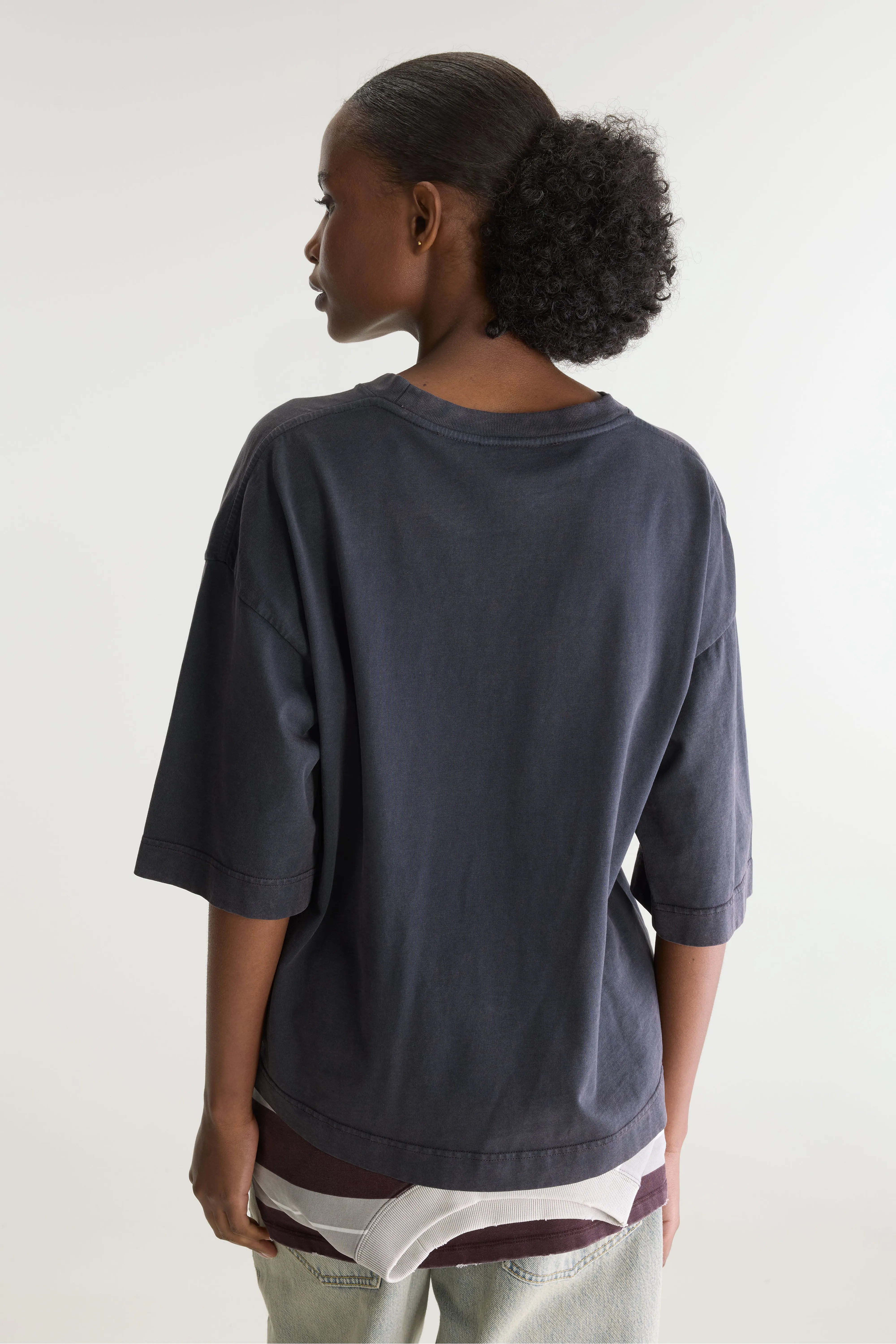 Fiores t-shirt met korte mouwen (262 / W / BLACK BEAUTY)