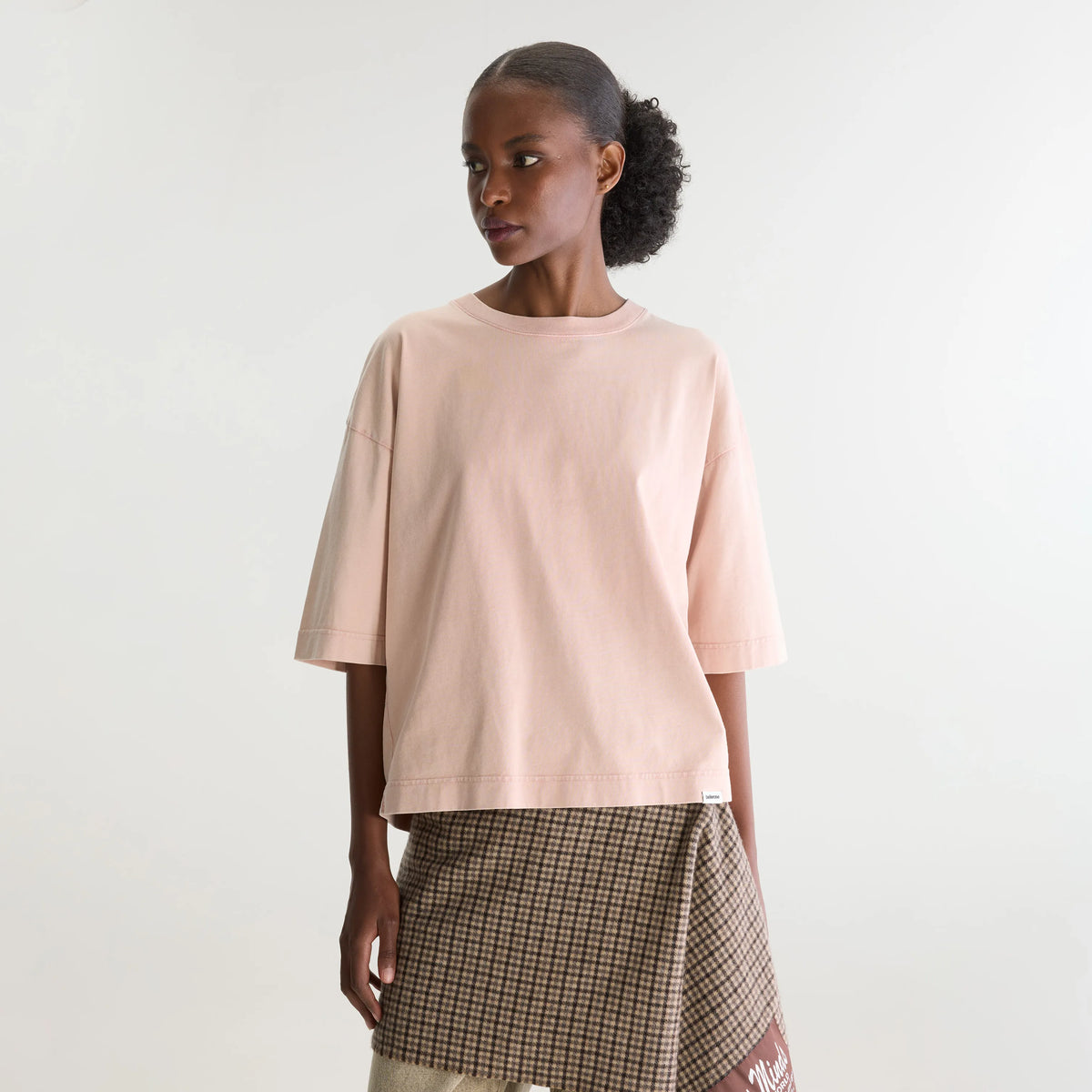 Dusty pink cotton short-sleeve t-shirt - Women | Bellerose