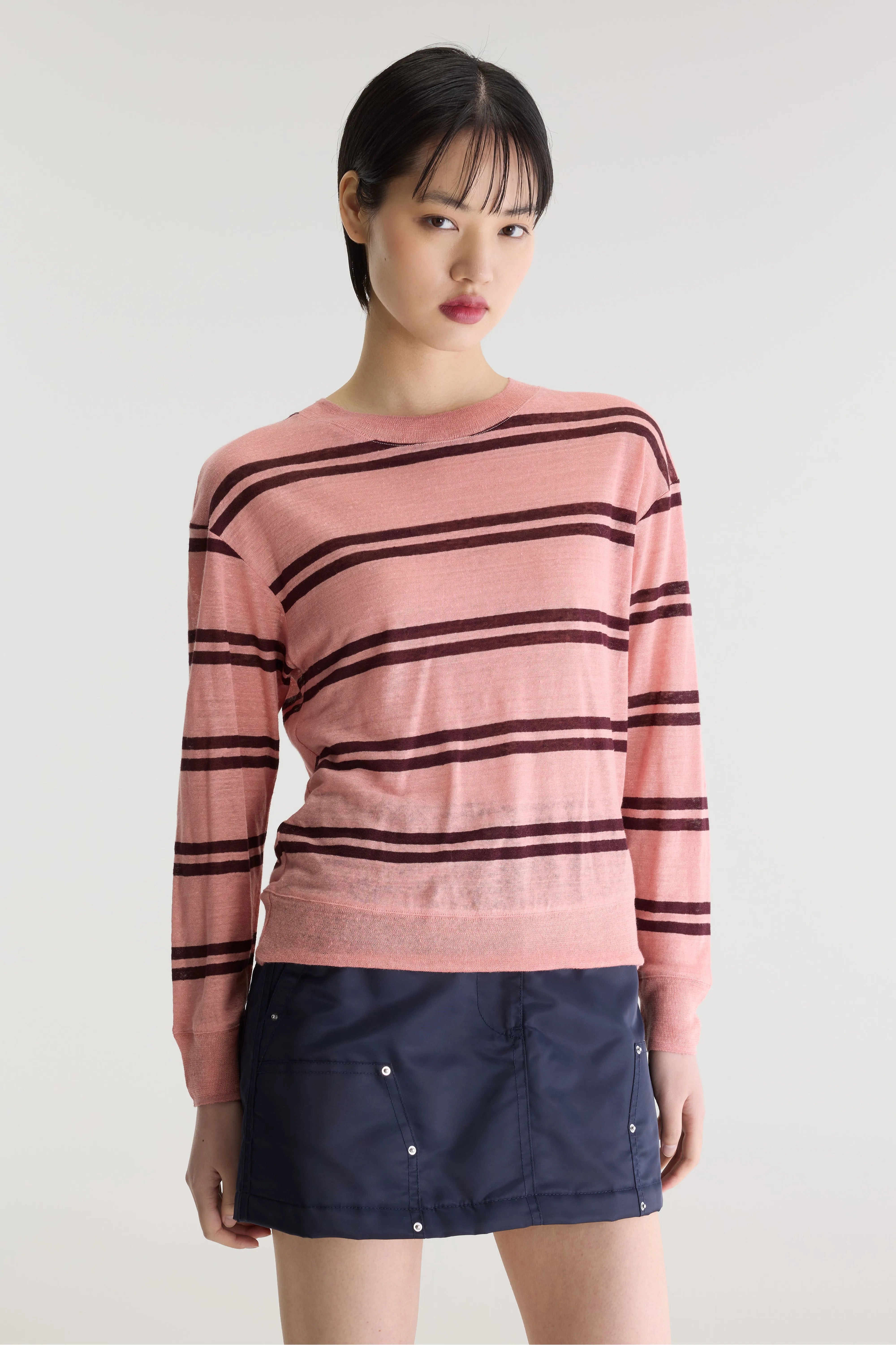 Senia Relaxed T-shirt - Burgundy / Rosette For Women | Bellerose
