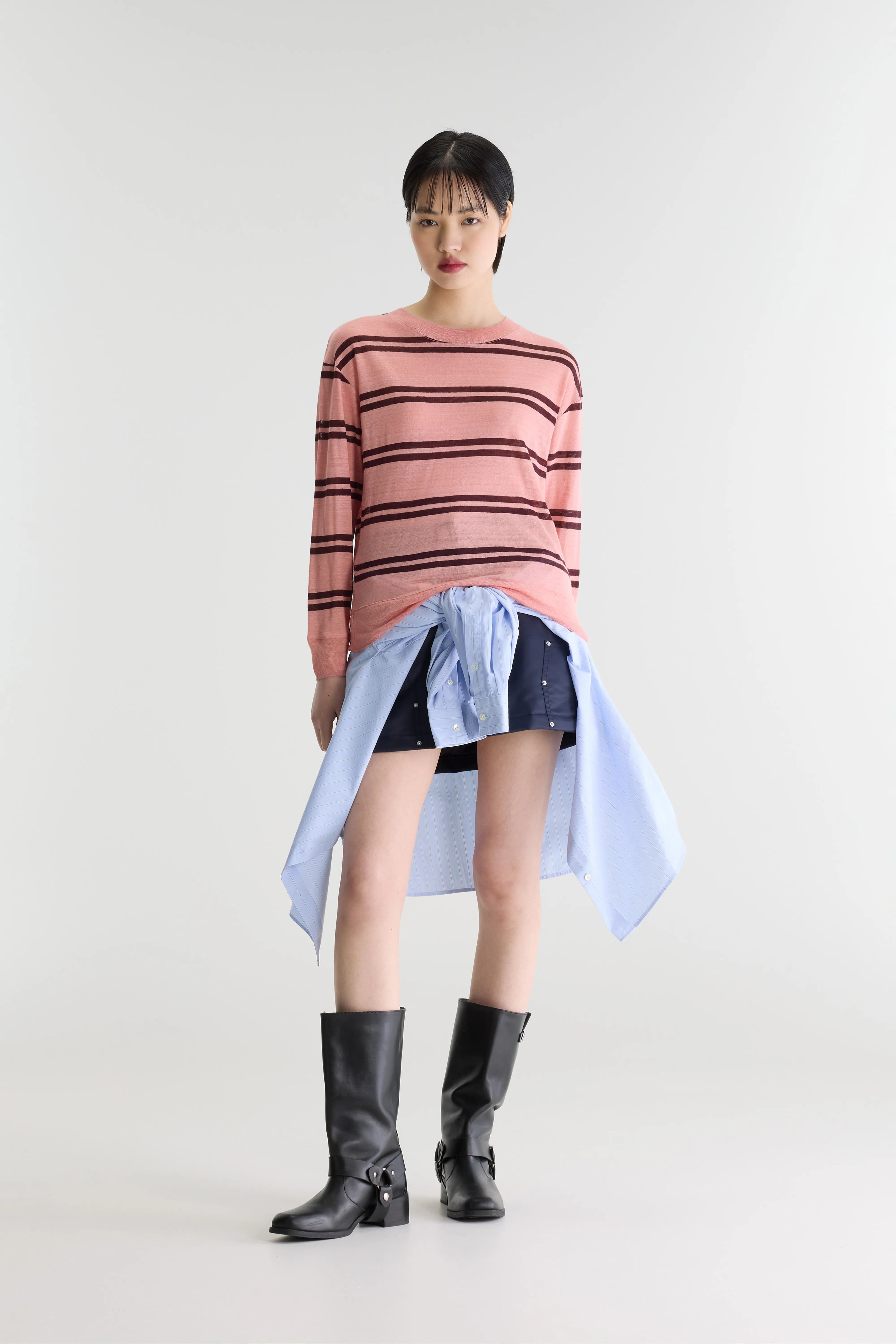 Senia Relaxed T-shirt - Burgundy / Rosette For Women | Bellerose