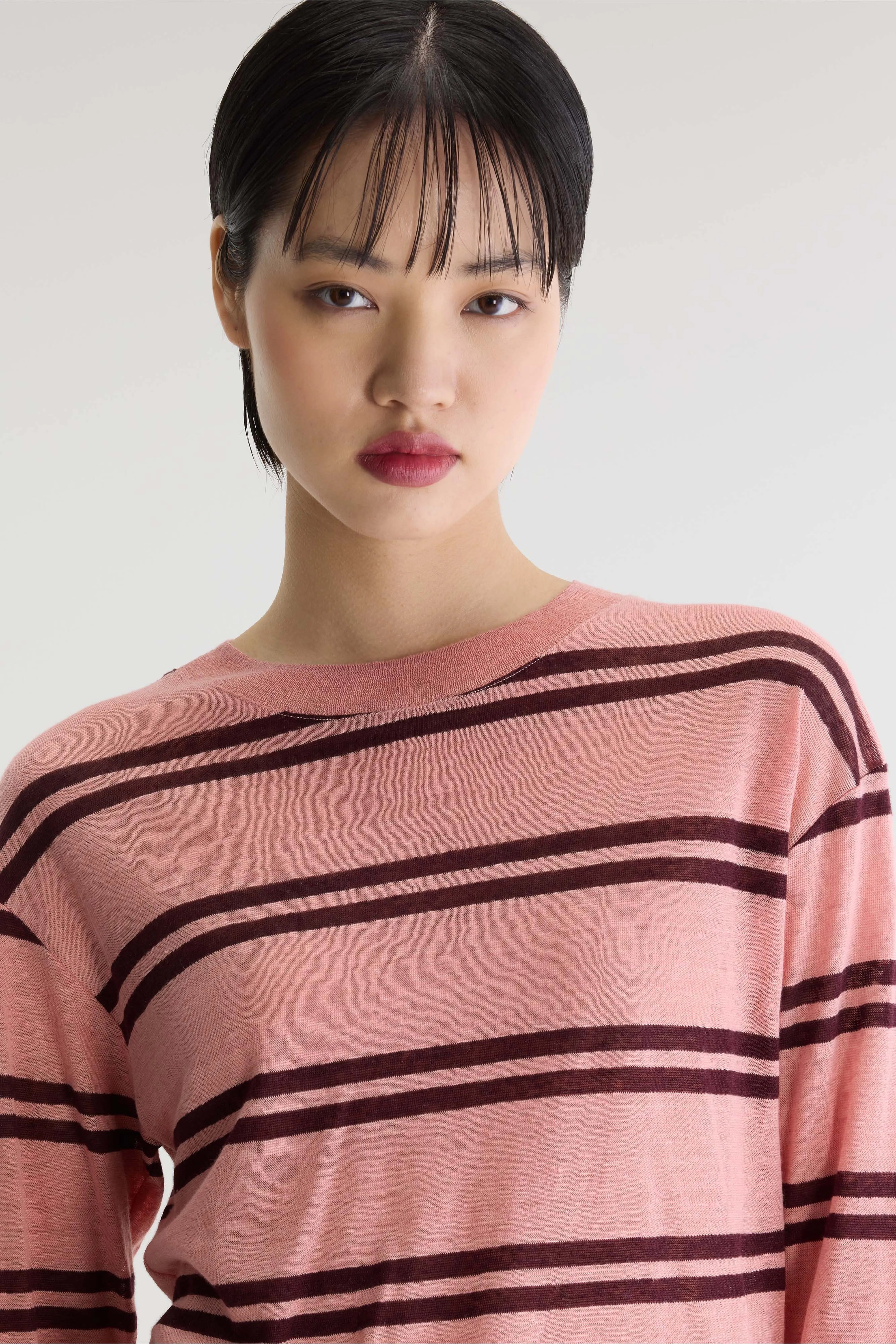 Senia Relaxed T-shirt - Burgundy / Rosette For Women | Bellerose