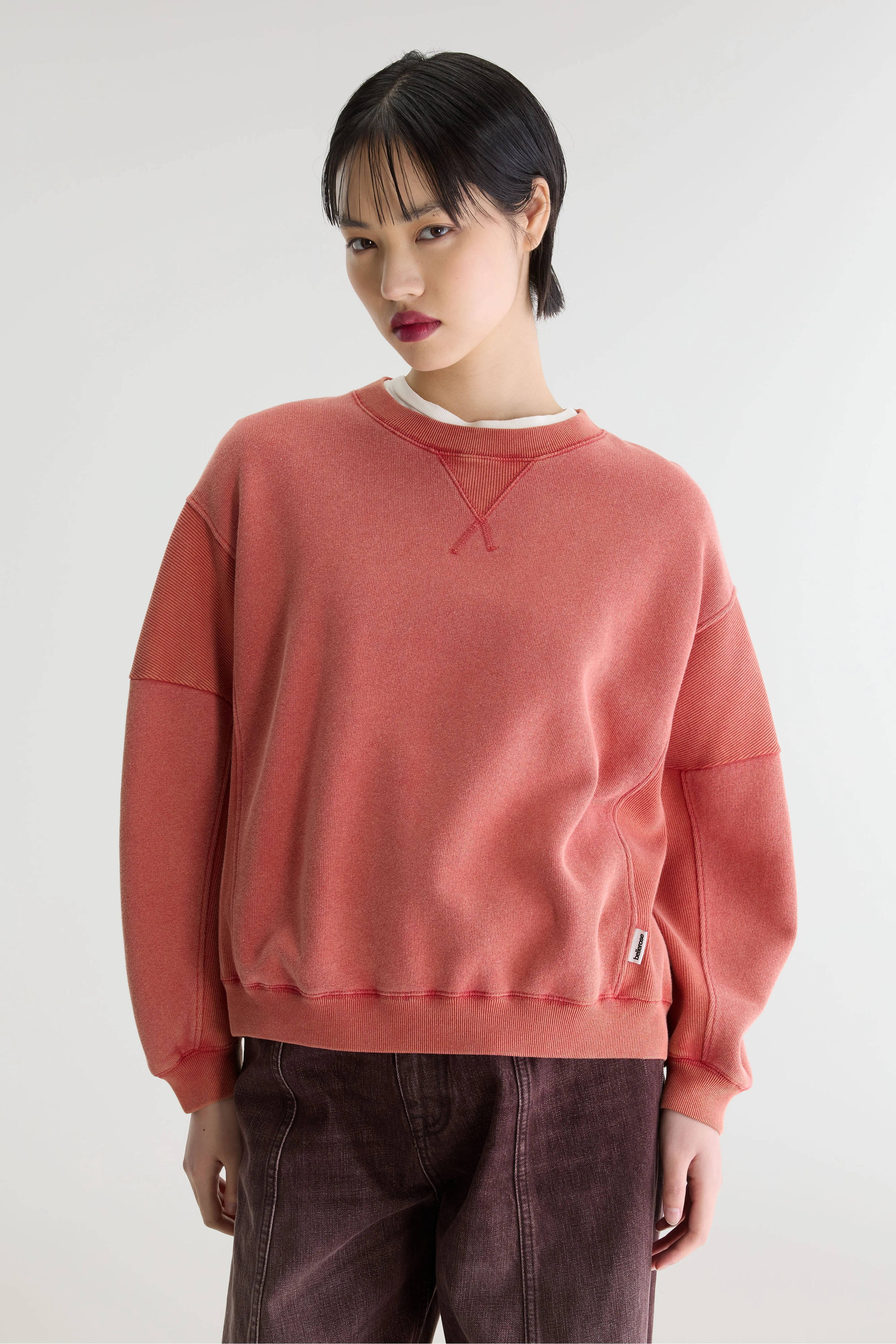 Sweatshirt Col Rond Flipos - Ecarlate Pour Femme | Bellerose