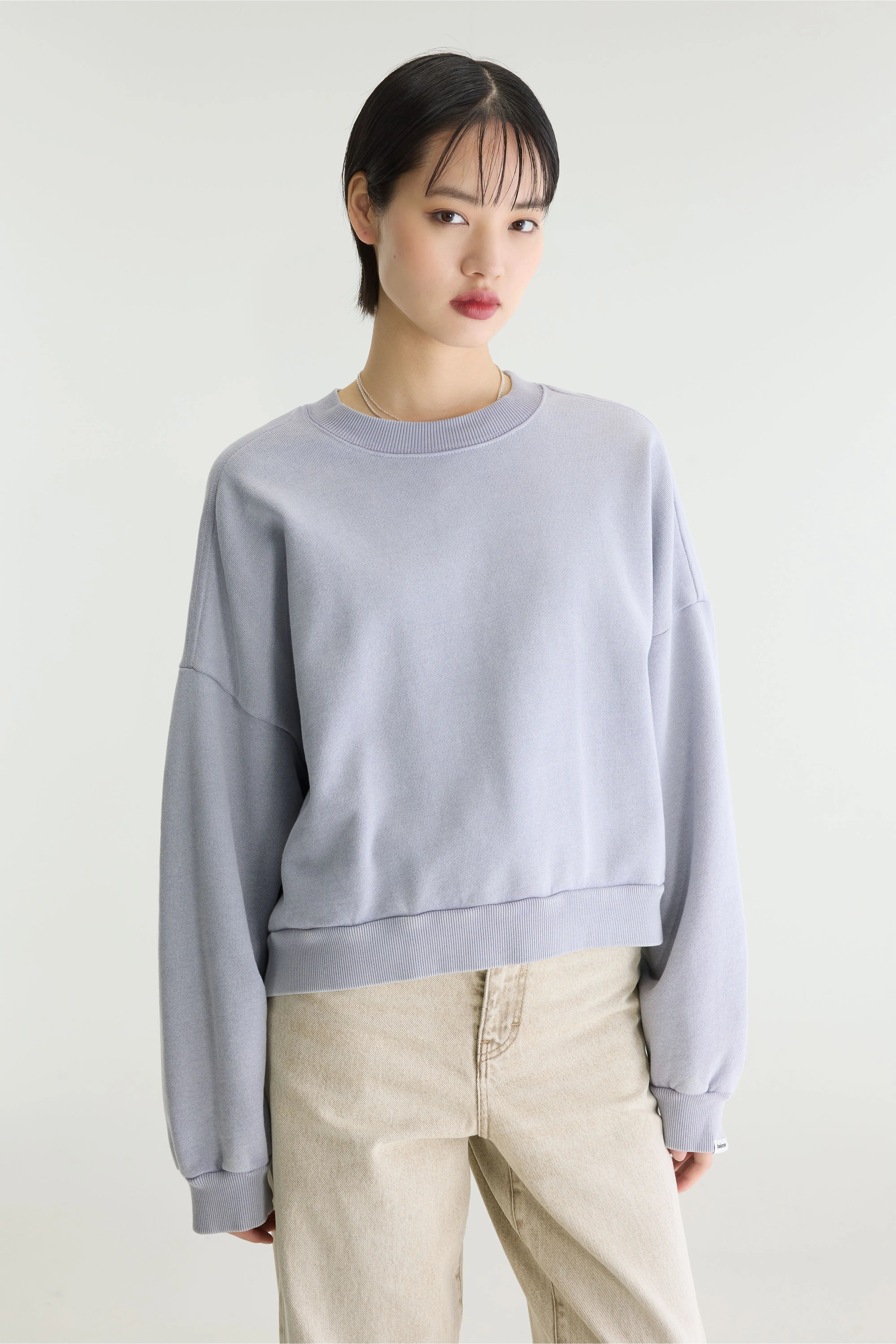 Ferno Boxy Sweatshirt Met Ronde Hals - Ashes Voor Dames | Bellerose