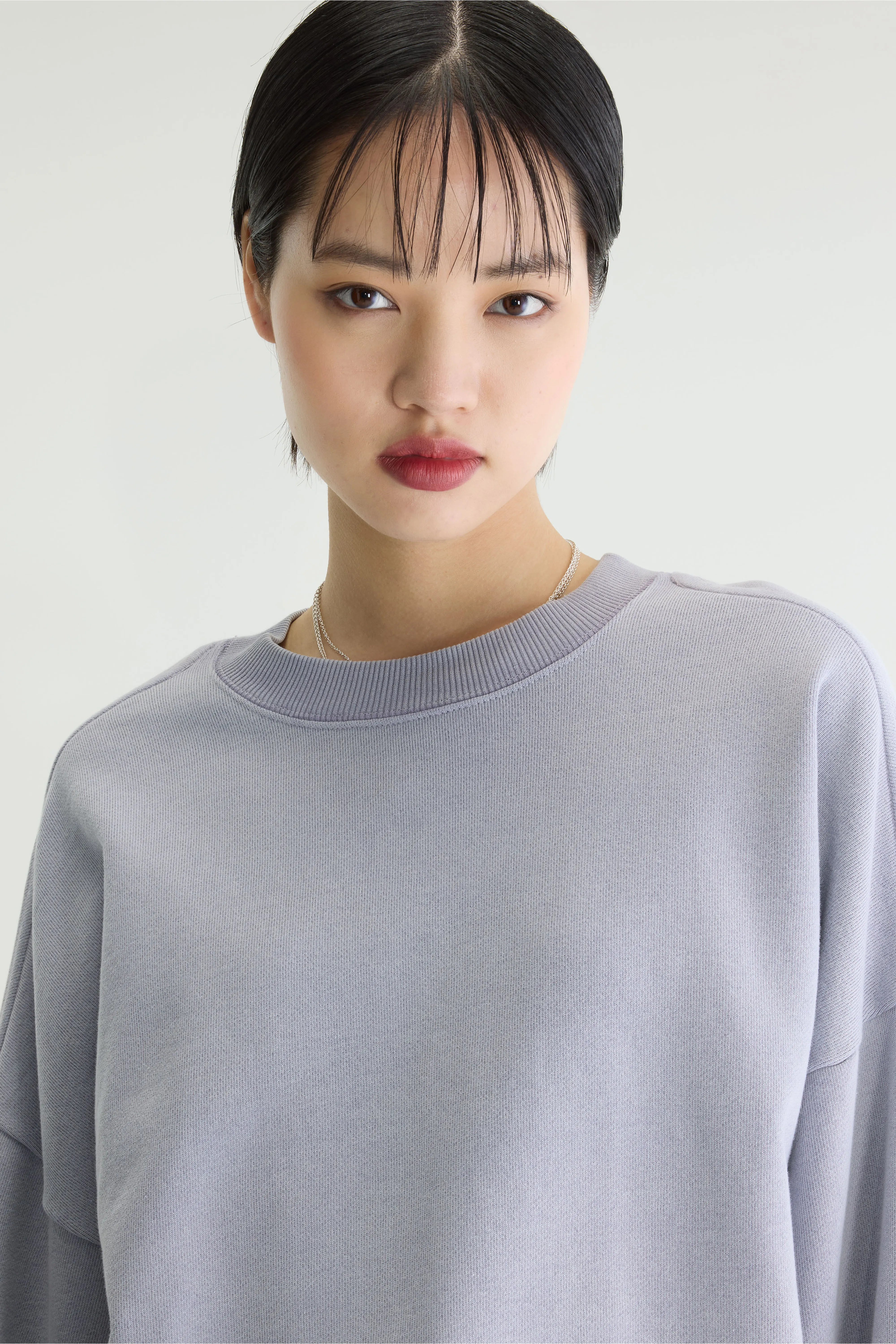 Ferno Boxy Sweatshirt Met Ronde Hals - Ashes Voor Dames | Bellerose