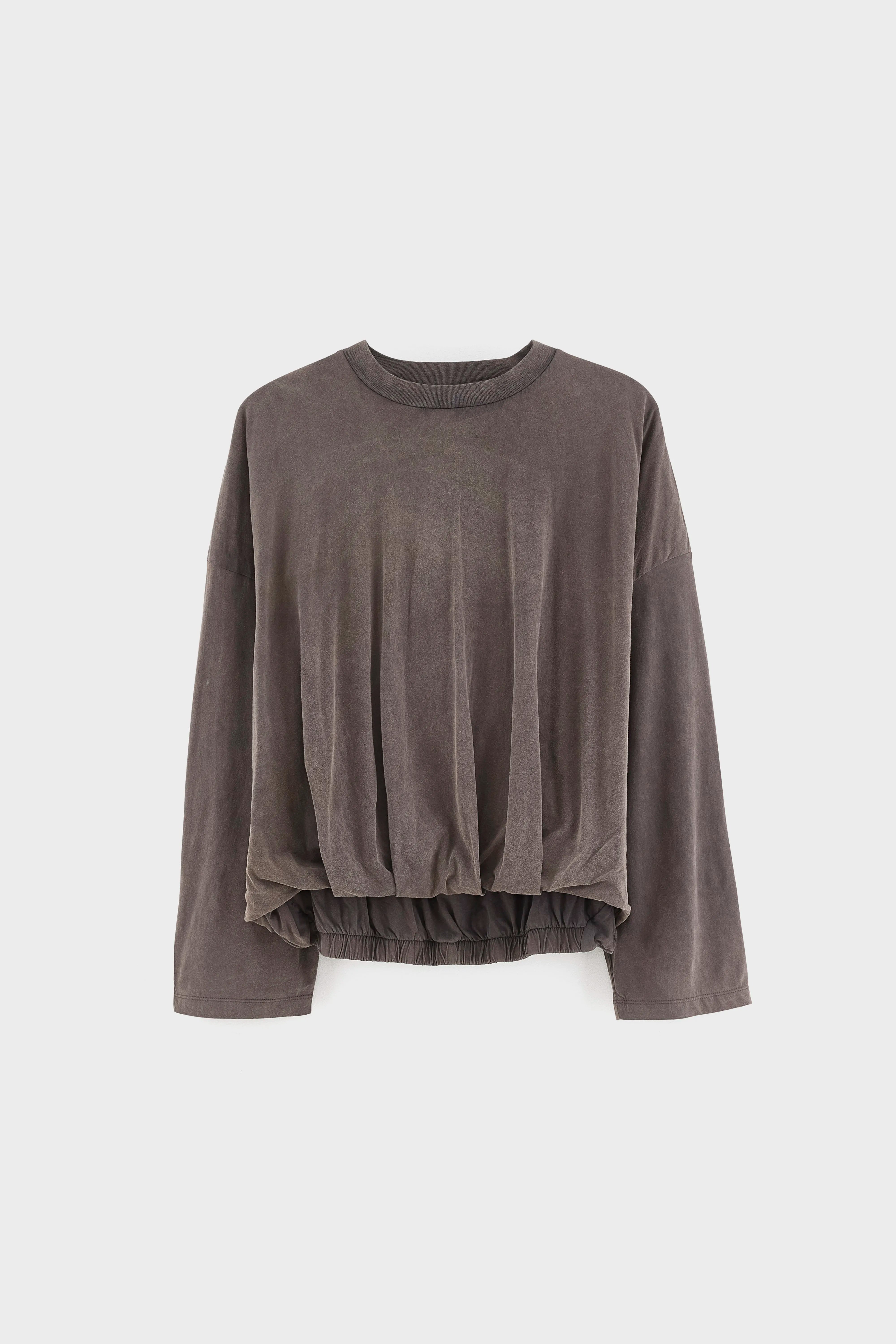 Flames cropped t-shirt met lange mouwen (262 / W / DARK ROAST)