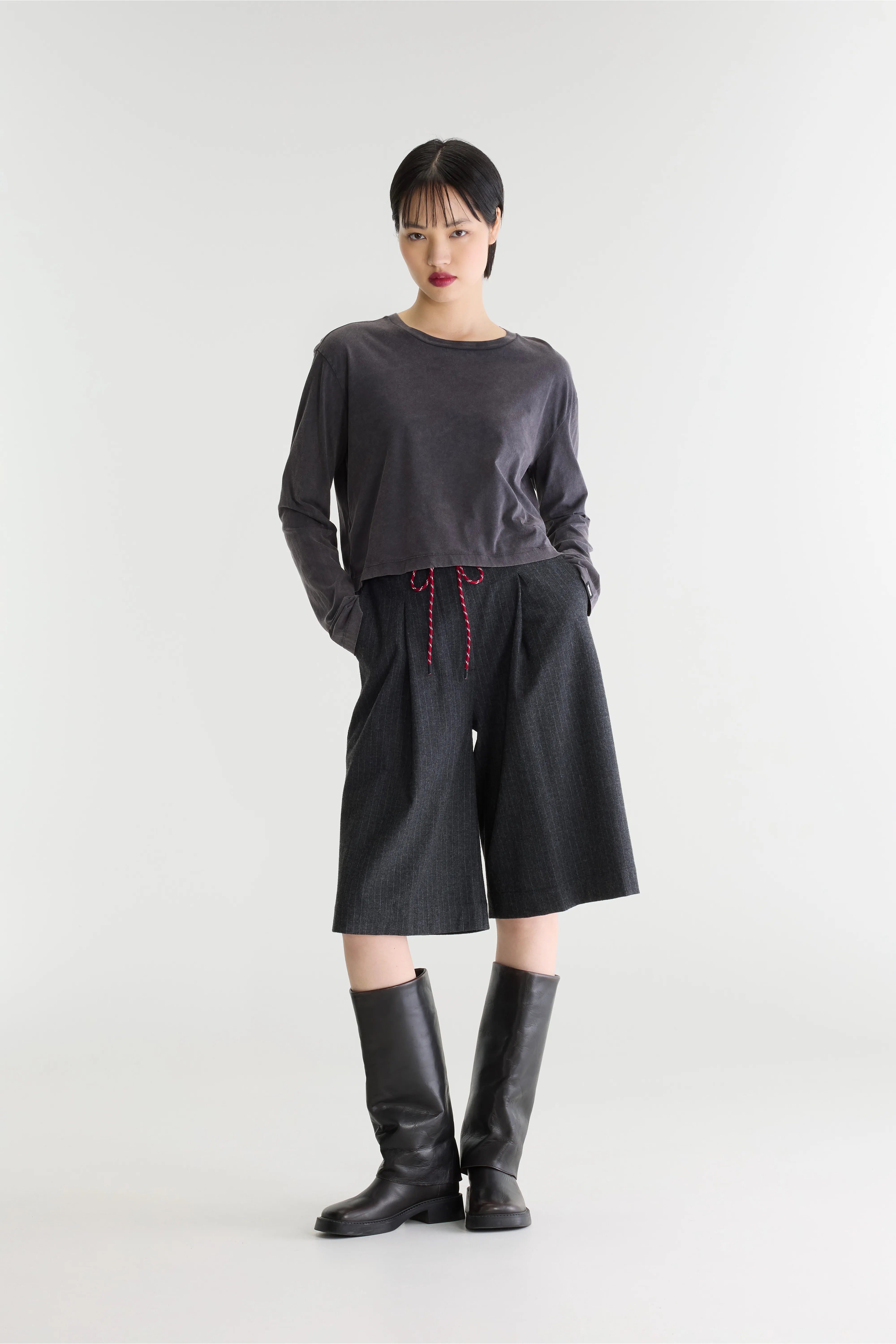 Fuele t-shirt met lange mouwen (262 / W / BLACK BEAUTY)