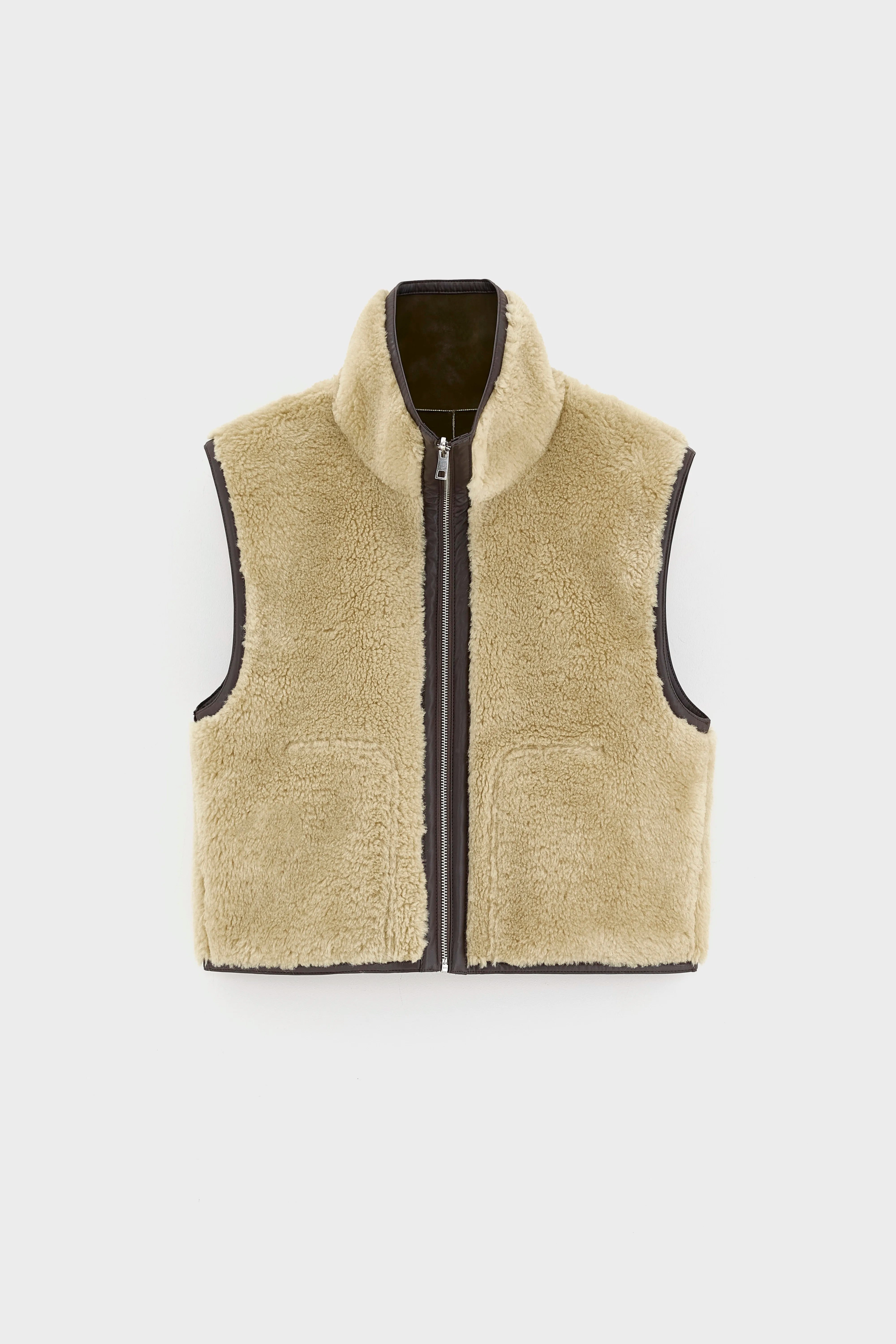 Jonson cropped sleeveless jacket (262 / W / SHEEP)