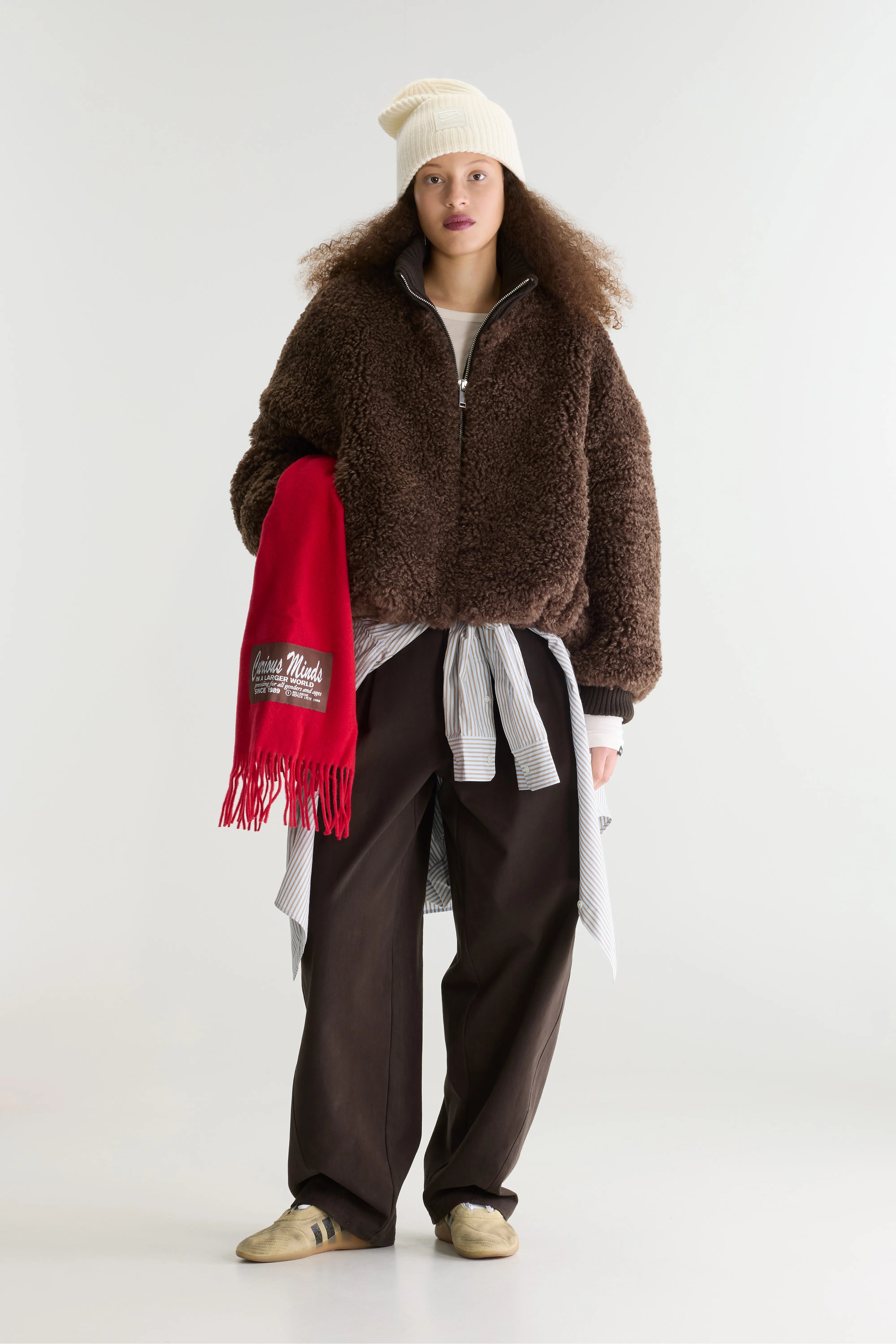 Jallis faux-fur jacket (262 / W / DARK ROAST)