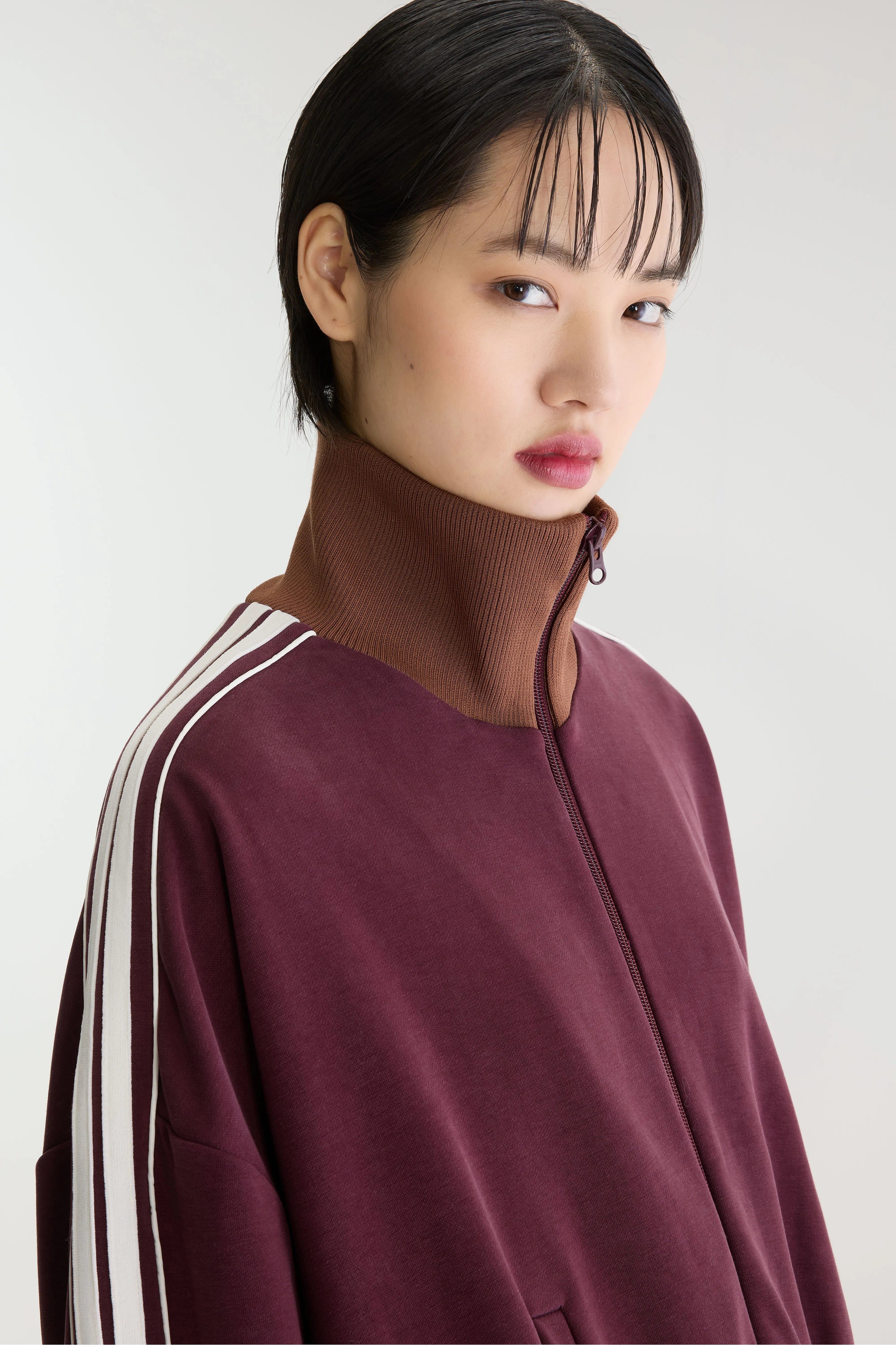 Sweatshirt zippé Teng (262 / W / BURGUNDY)